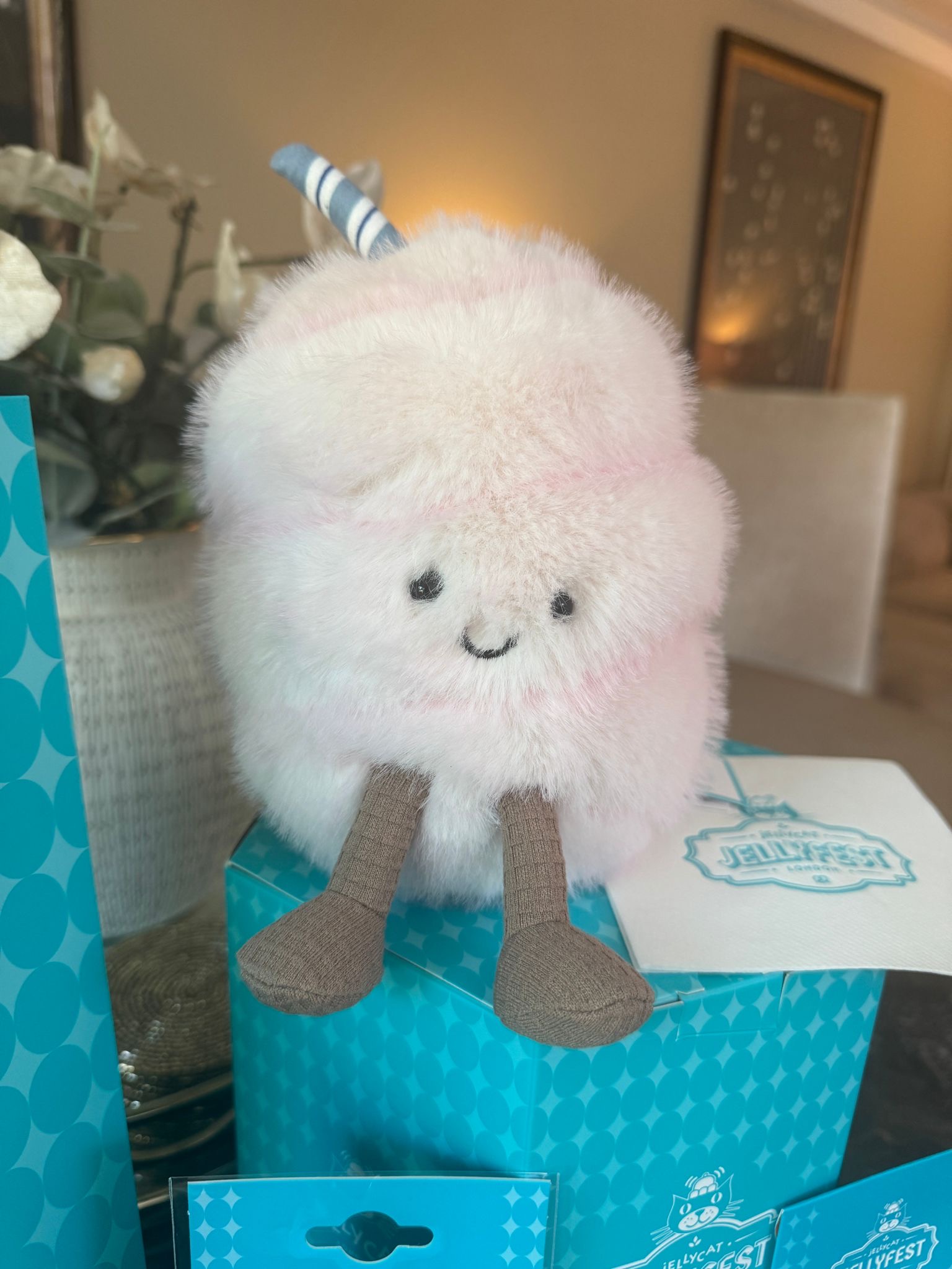 Amuseables Kathrin Candy Floss Jellycat with Jellyfest KaDeWe packaging