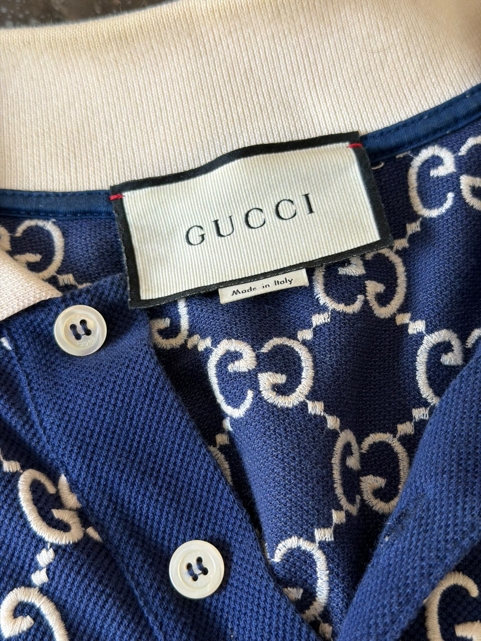 Gucci polo shirt Made in Italy label