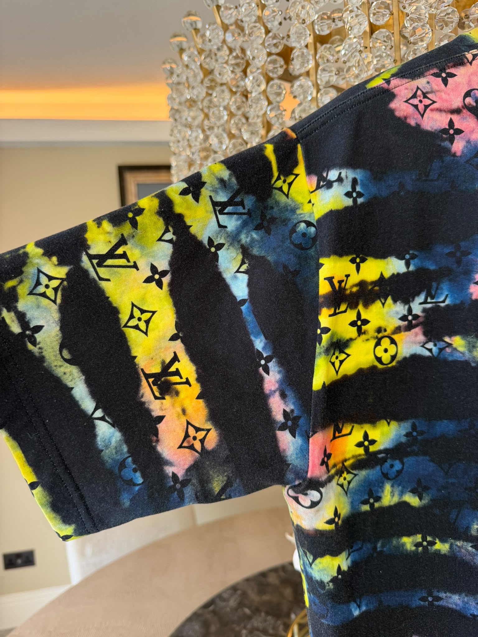 Louis Vuitton 21AW Monogram tie dye t shirt front