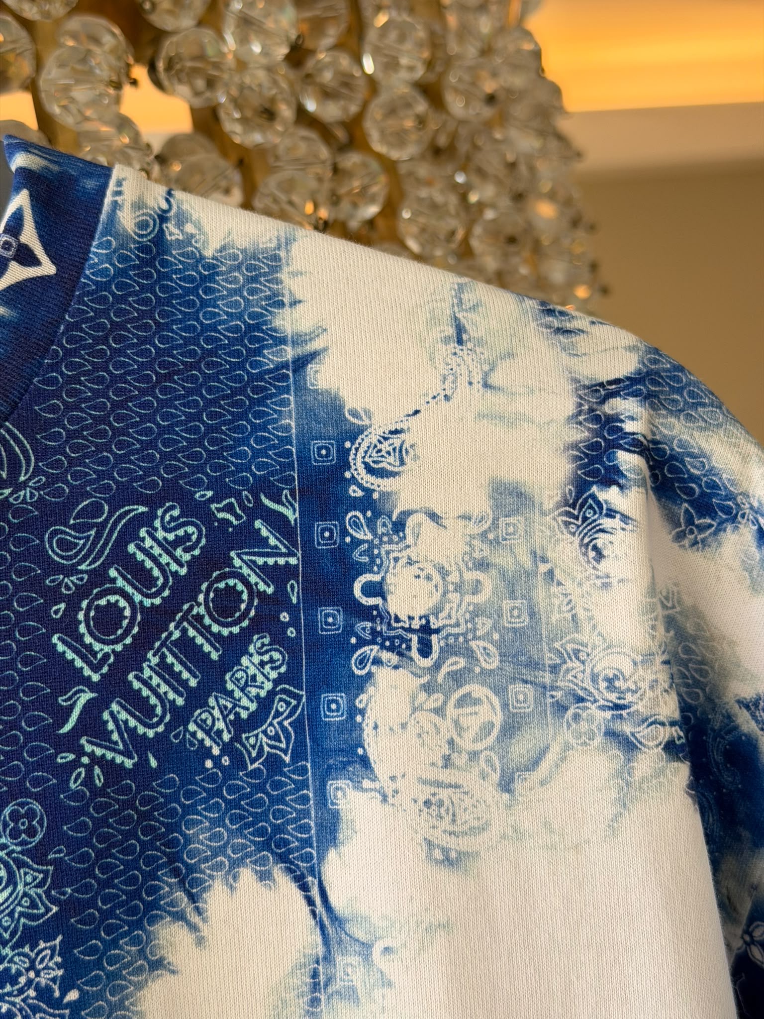 Louis Vuitton Monogram flower and paisley T-shirt detail