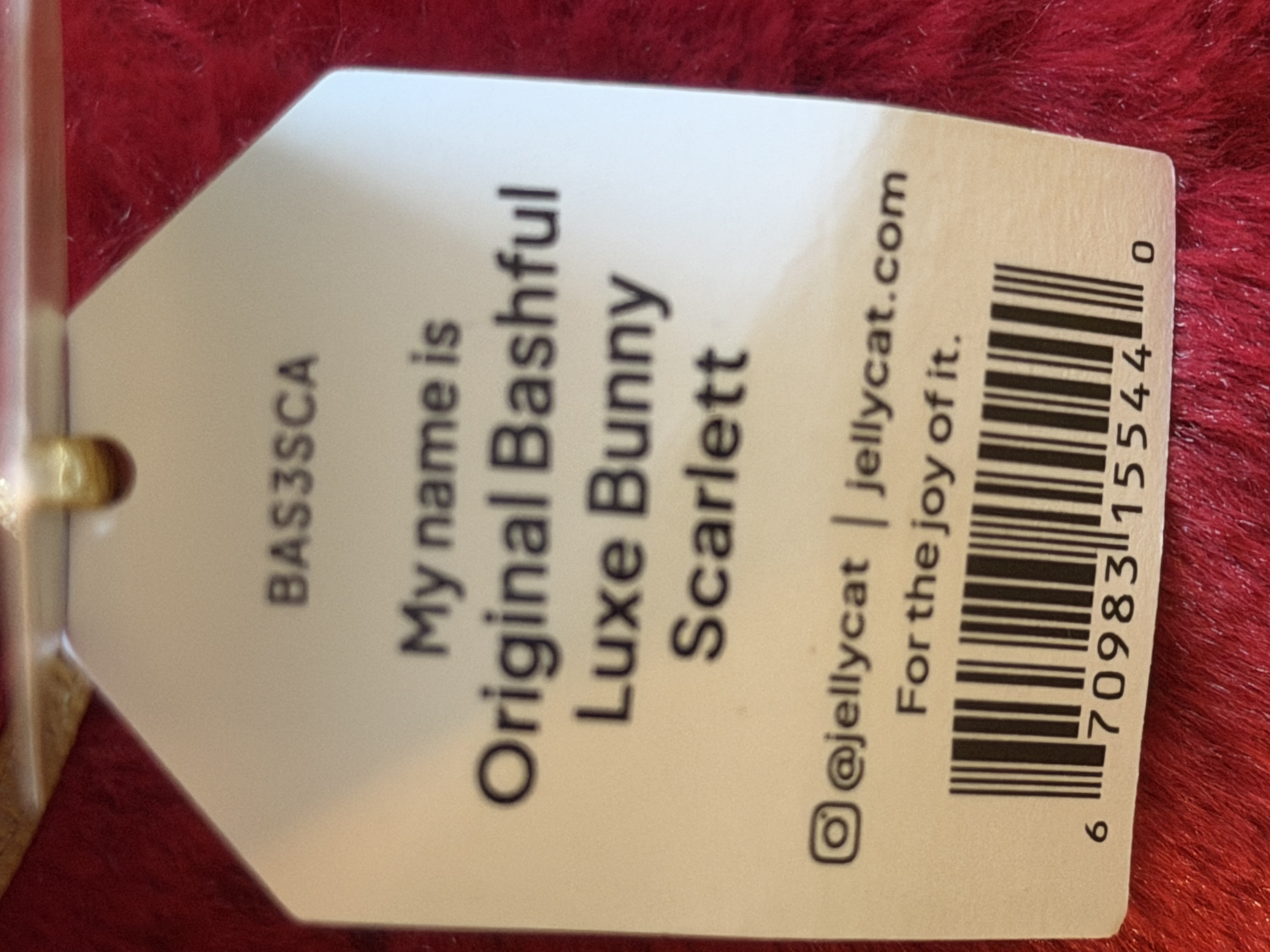Jellycat Jellycat Bashful Luxe Bunny Scarlett Original Jellyfest Berlin Exclusive — photograph 7
