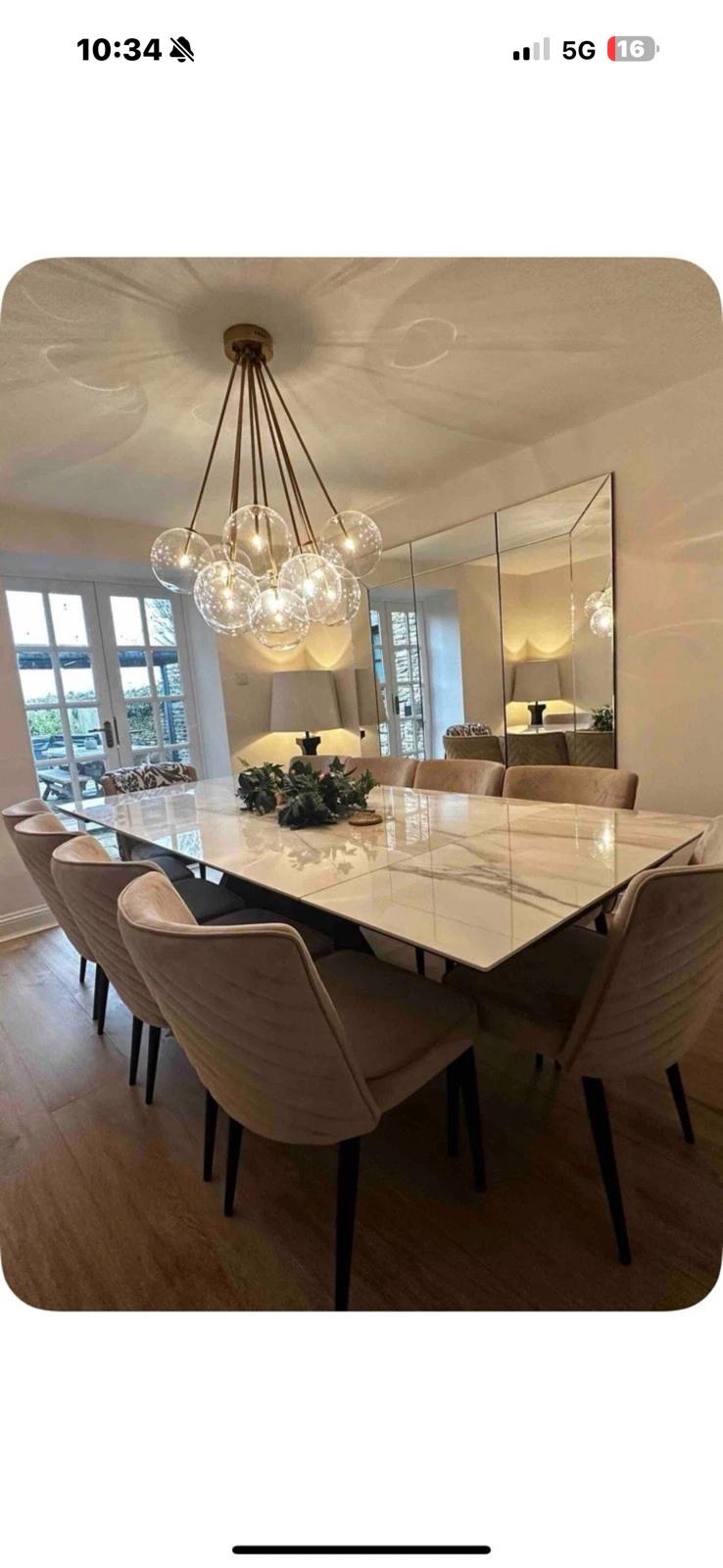 Cattelan Italia Cattelan Italia Keramik Golden Calacatta Extendable Dining Table