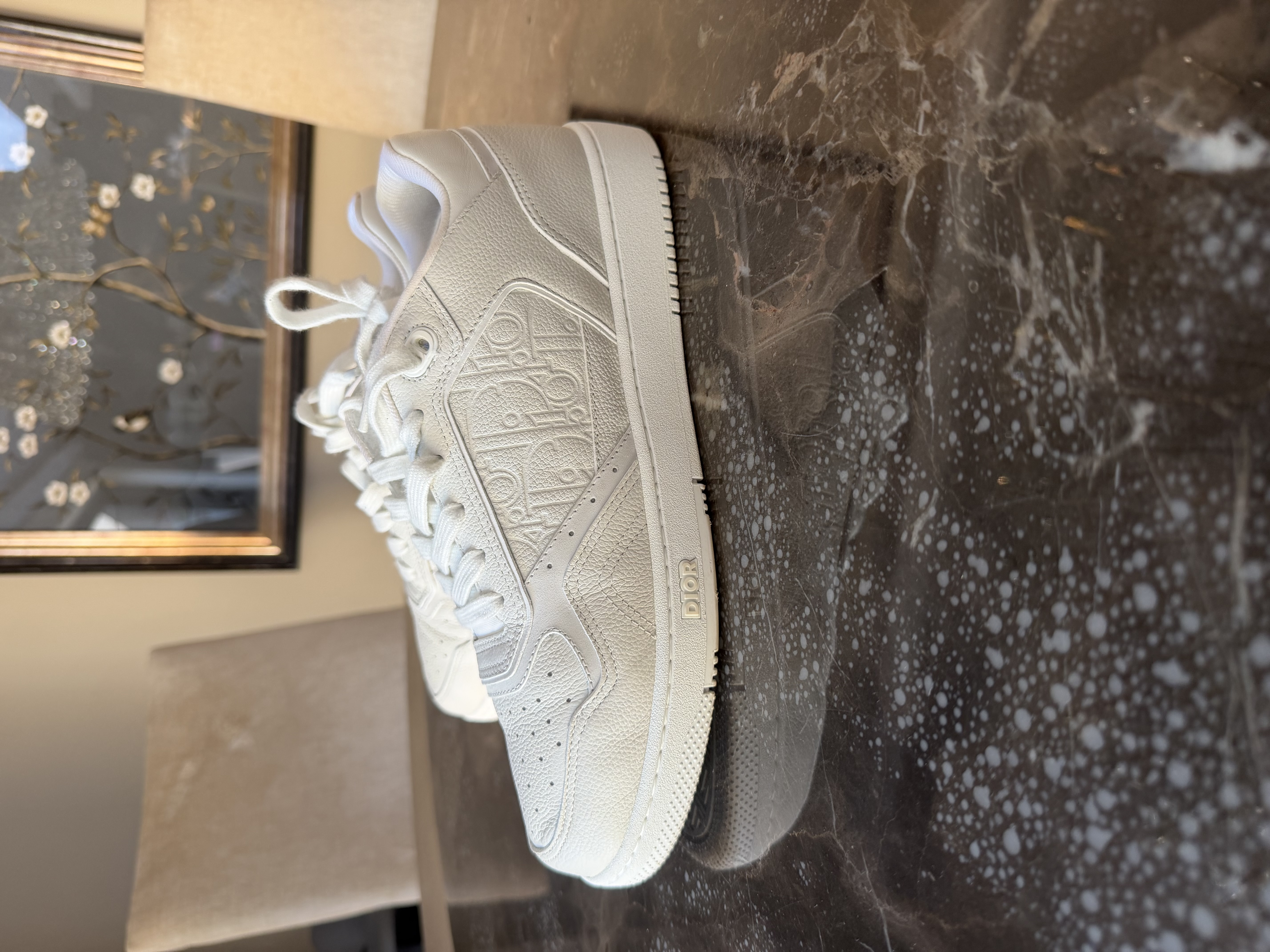 Dior Dior B27 White Leather Low-Top Trainers with Box — photograph 2