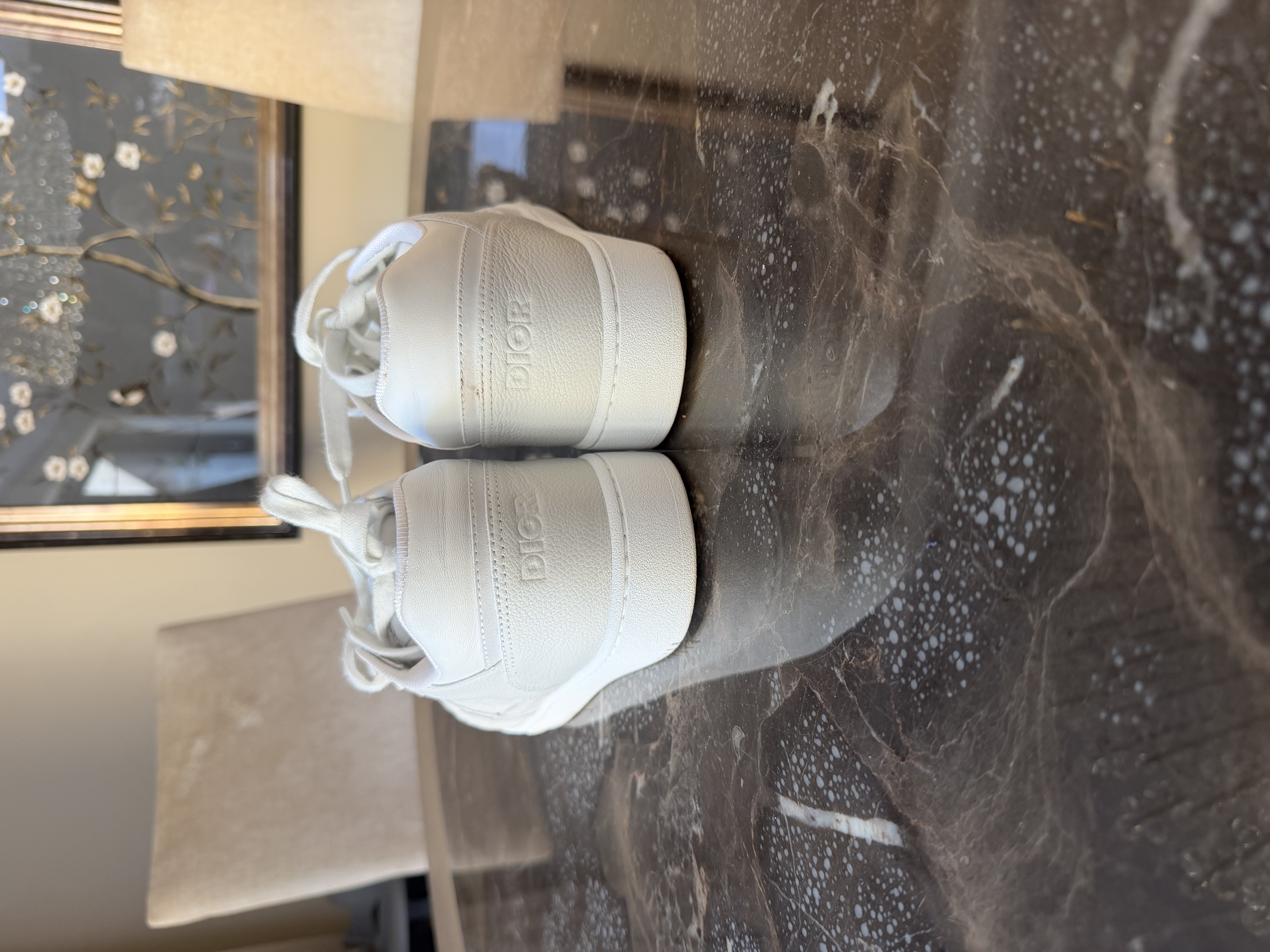 Dior Dior B27 White Leather Low-Top Trainers with Box — photograph 3