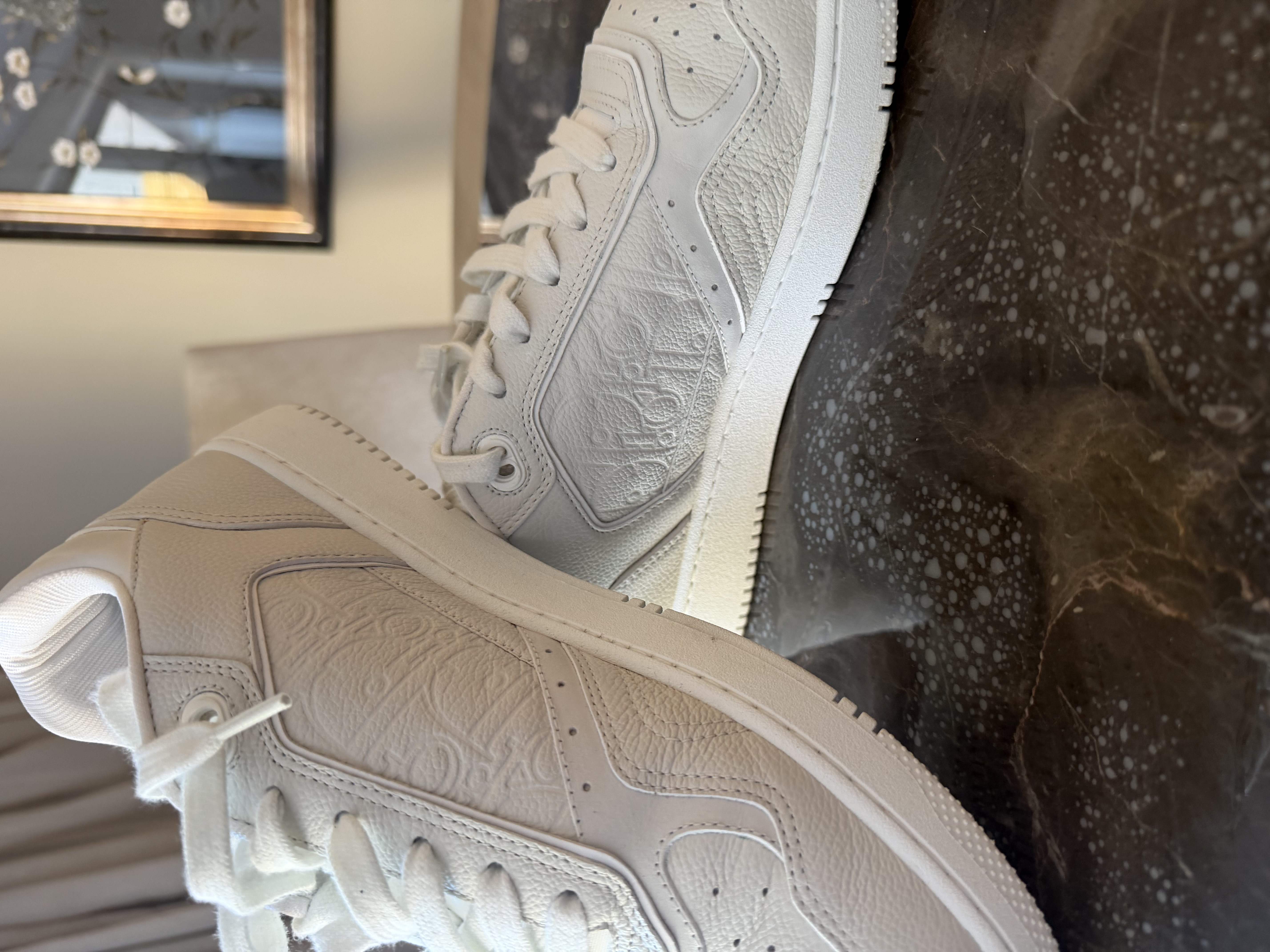 Dior Dior B27 White Leather Low-Top Trainers with Box — photograph 4