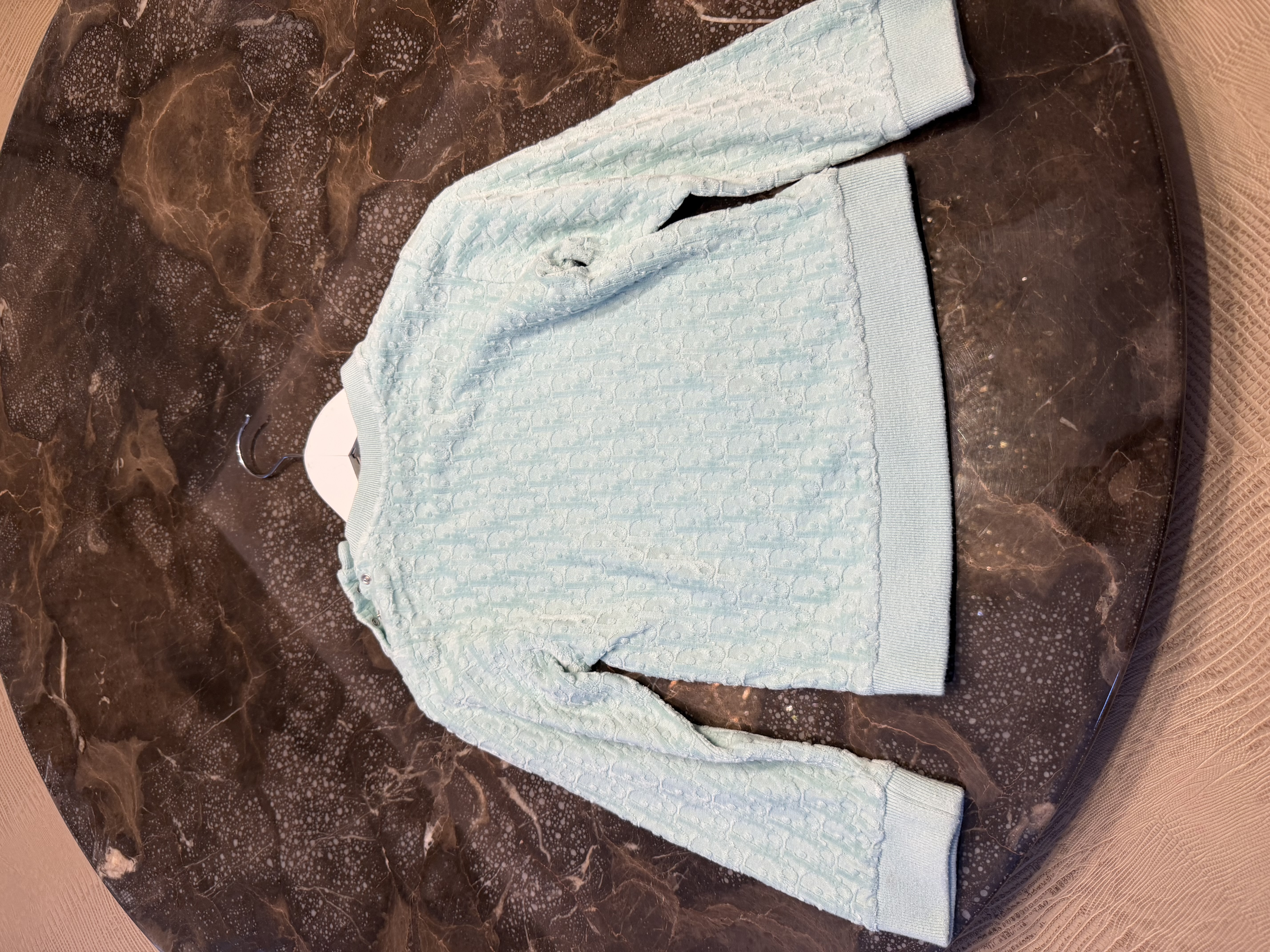 Baby Dior Baby Dior Oblique Jacquard Sweatshirt – Pale Mint Blue — photograph 5