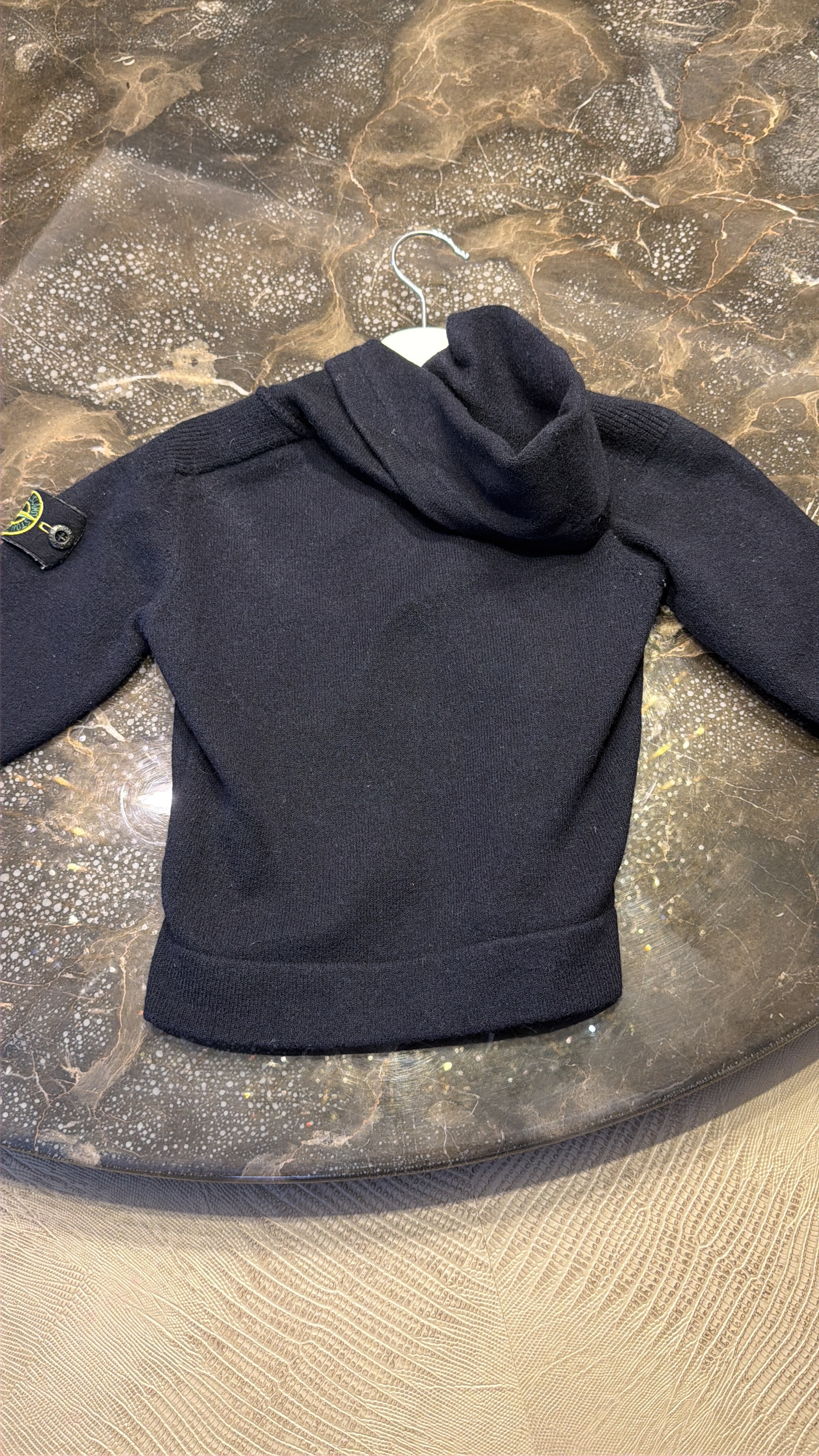 Stone Island Stone Island Hooded Knit Jumper – Navy Blue — photograph 6