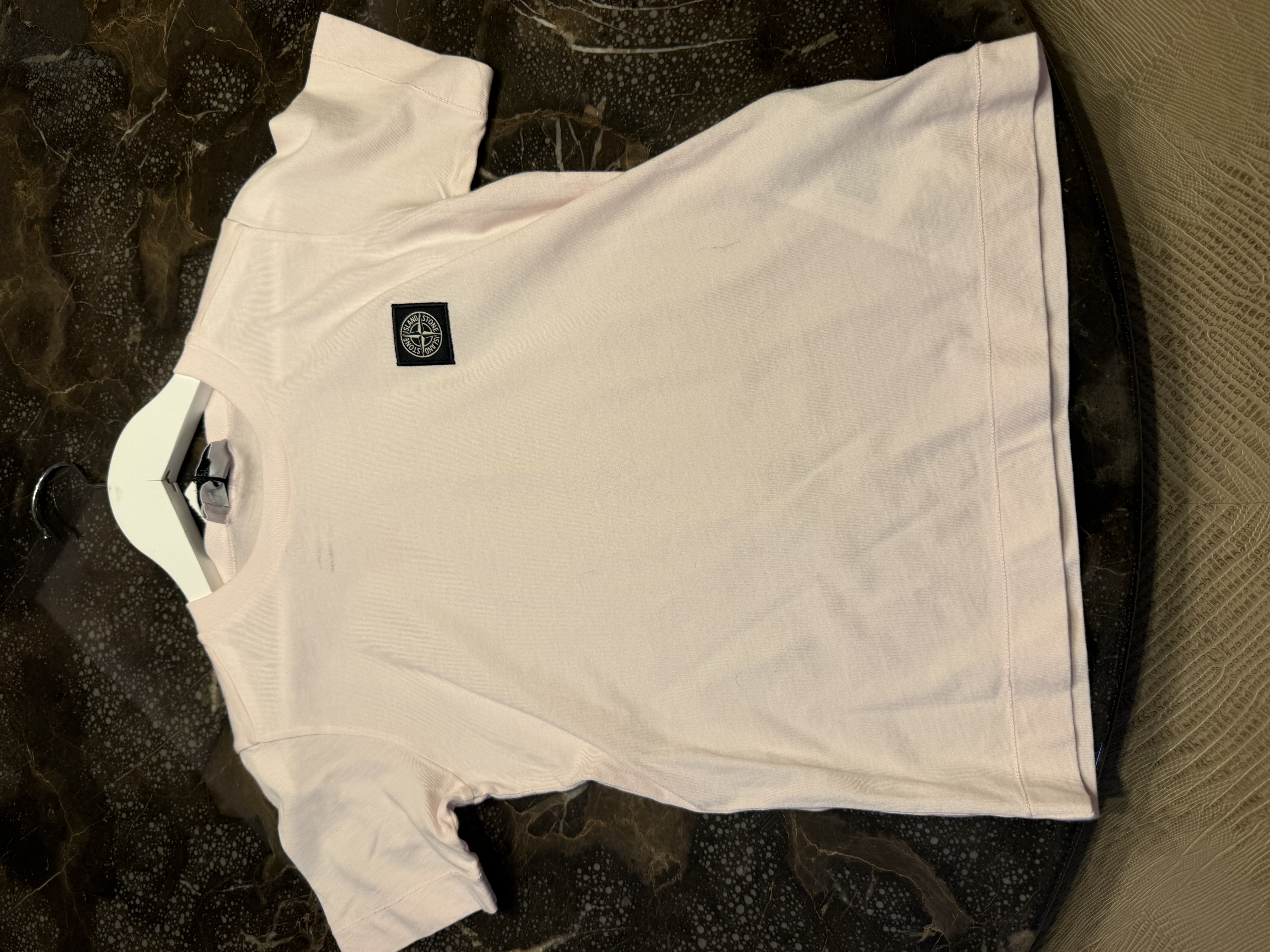 Stone Island Stone Island Junior Compass Patch T-Shirt – Pale Pink