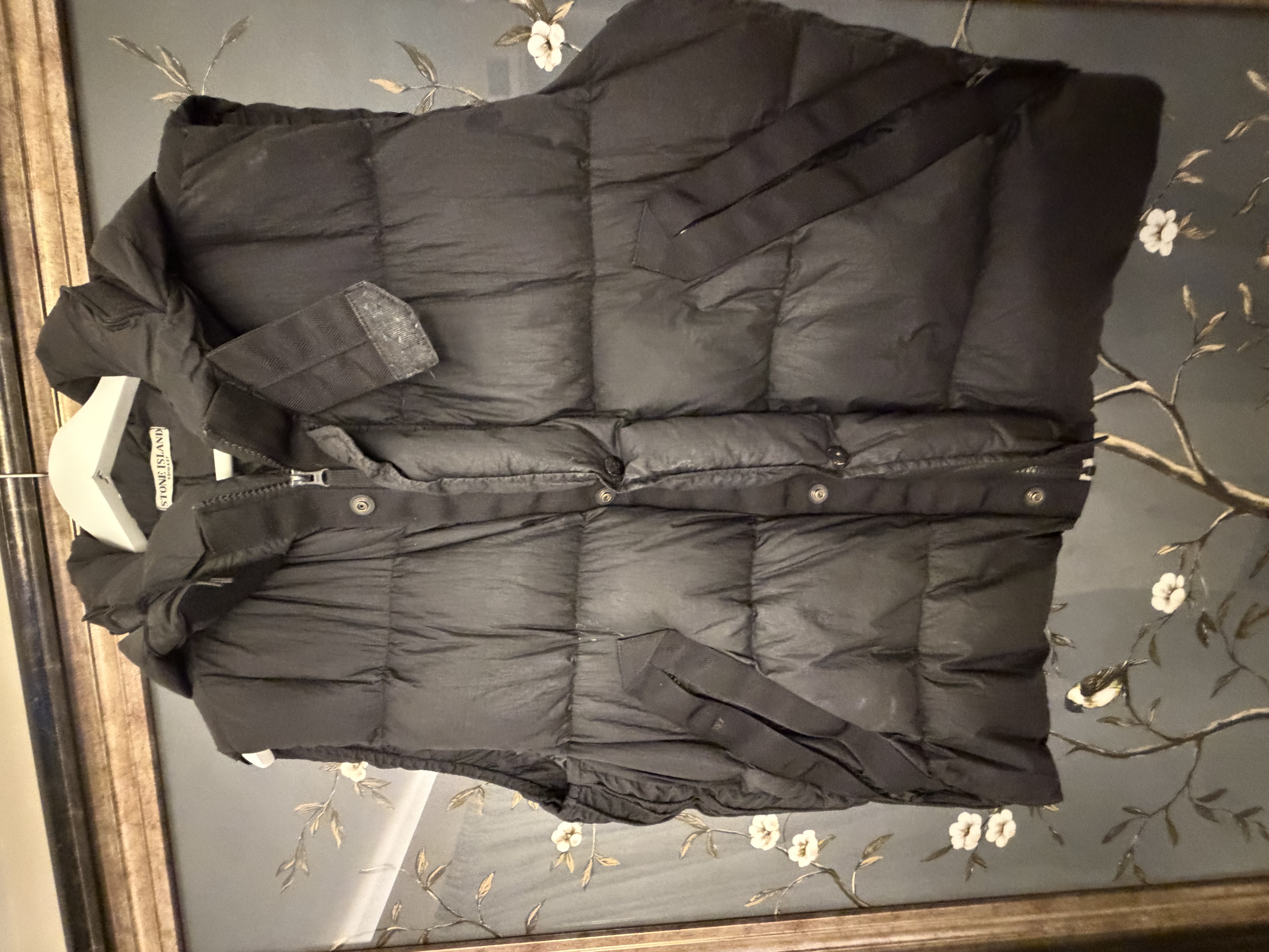 Stone Island Stone Island Black Hooded Puffer Gilet