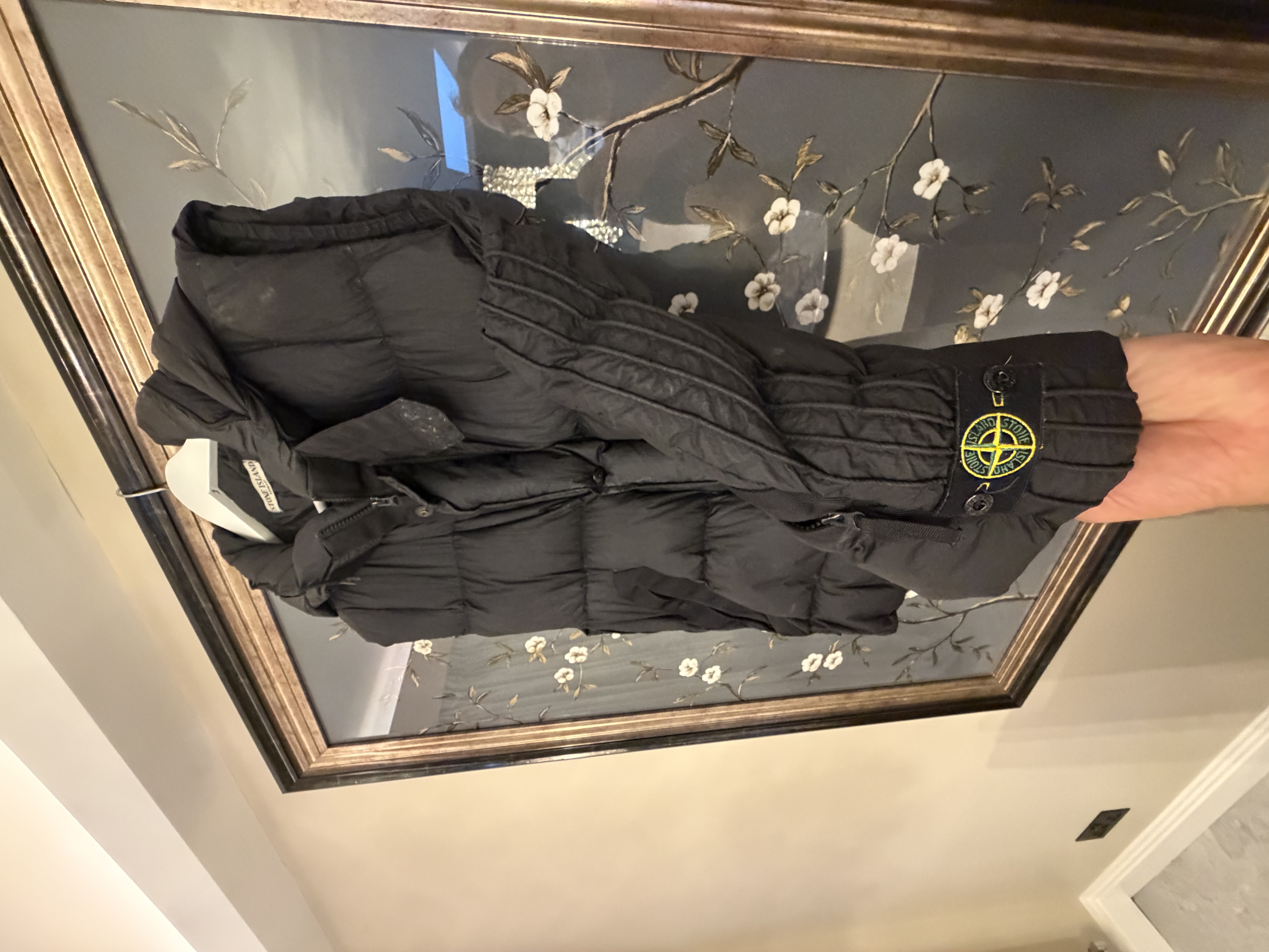Stone Island Stone Island Black Hooded Puffer Gilet — photograph 2