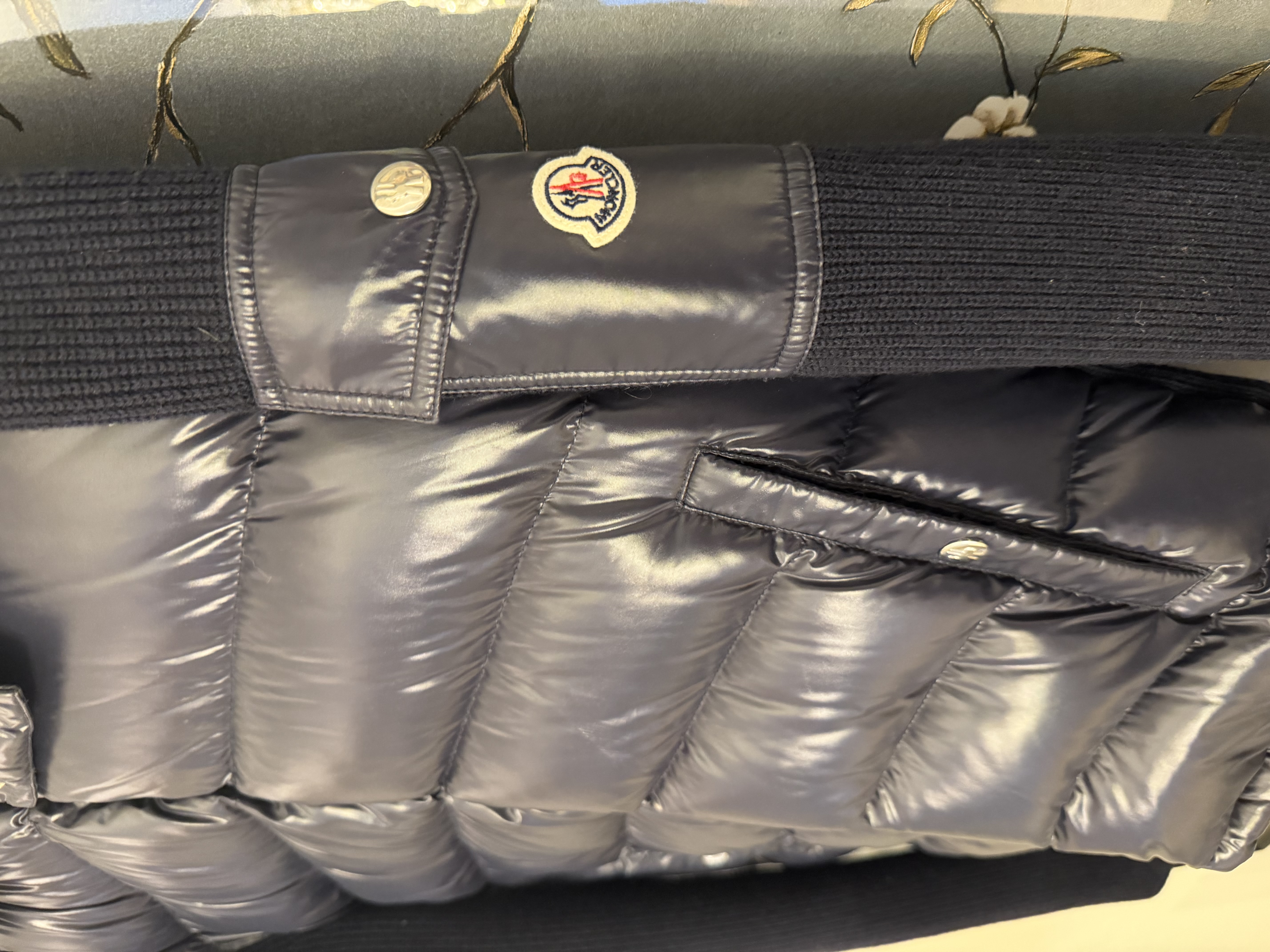 Moncler Moncler Black Quilted & Knitted Hooded Jacket — photograph 2