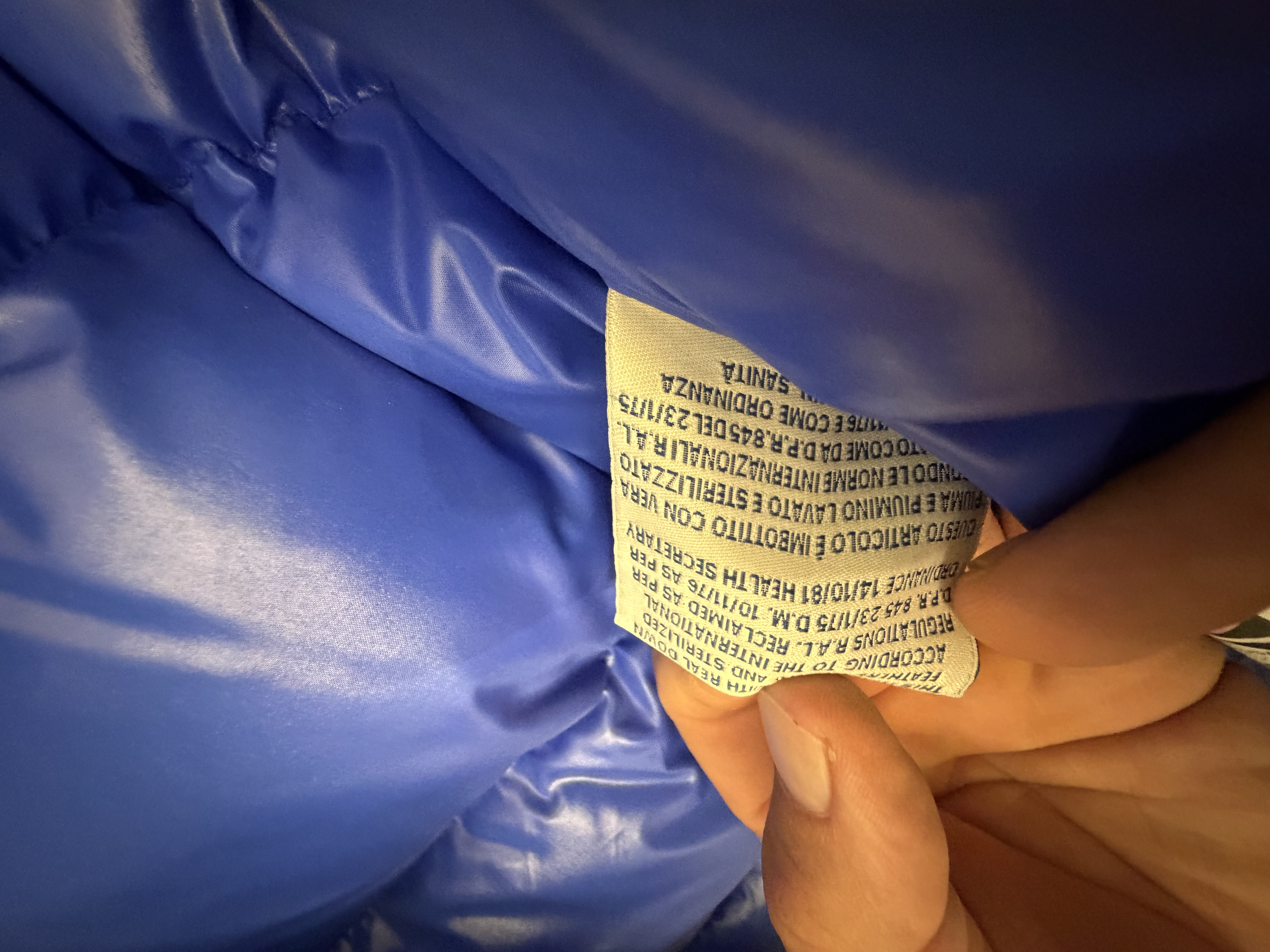 Moncler Moncler Royal Blue Glossy Down Puffer Jacket with Hood — photograph 5
