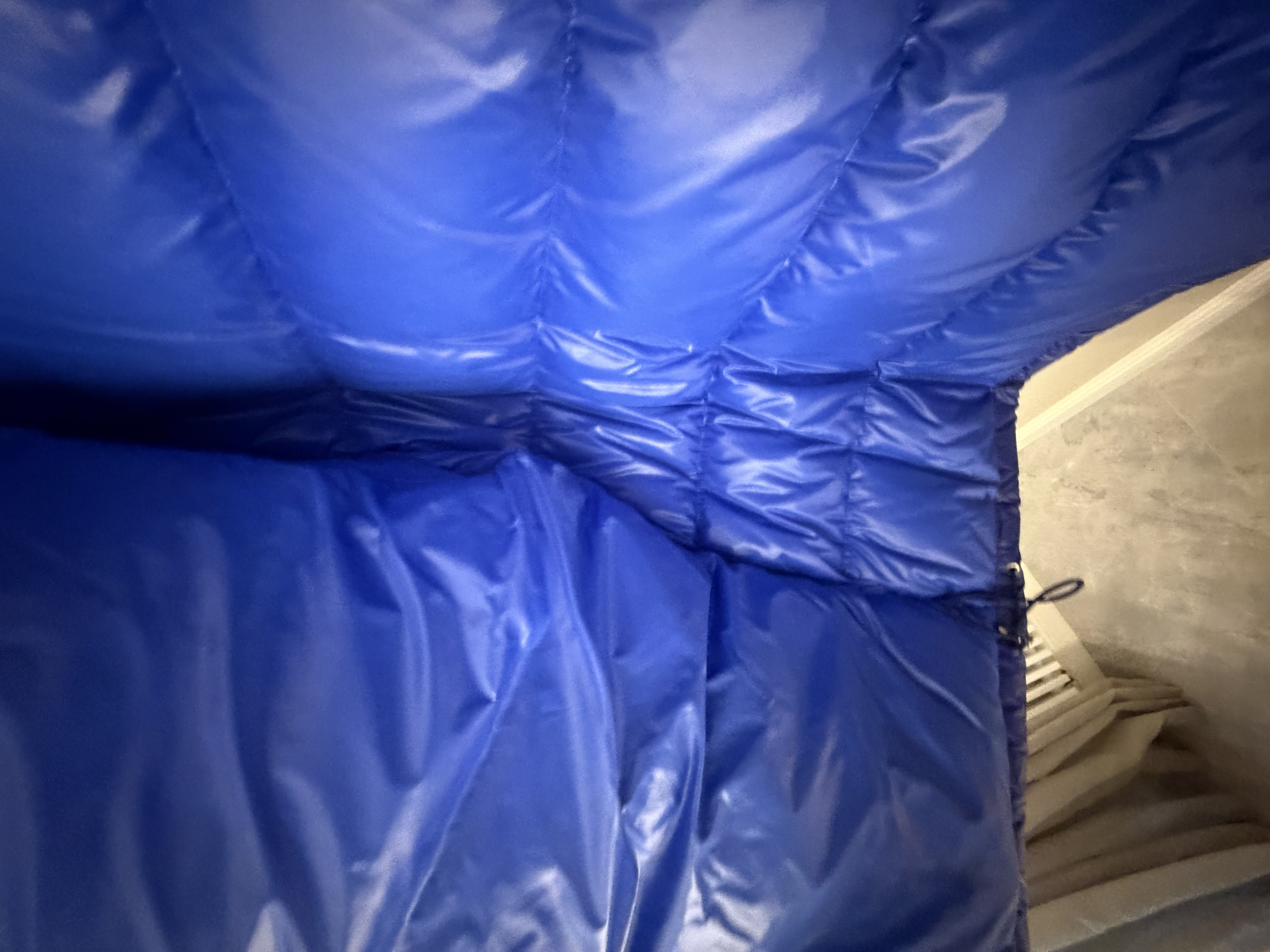 Moncler Moncler Royal Blue Glossy Down Puffer Jacket with Hood — photograph 6