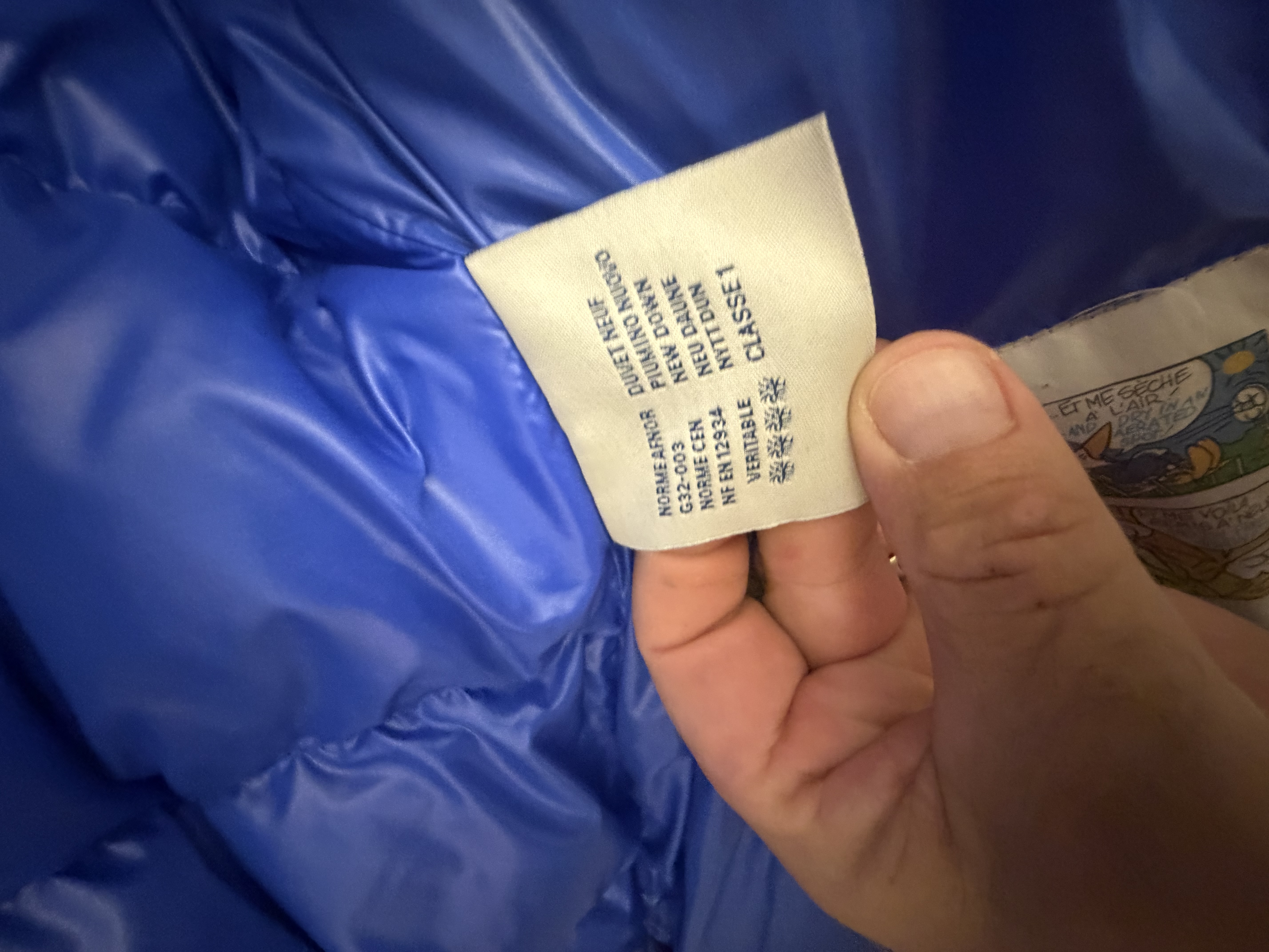 Moncler Moncler Royal Blue Glossy Down Puffer Jacket with Hood — photograph 7
