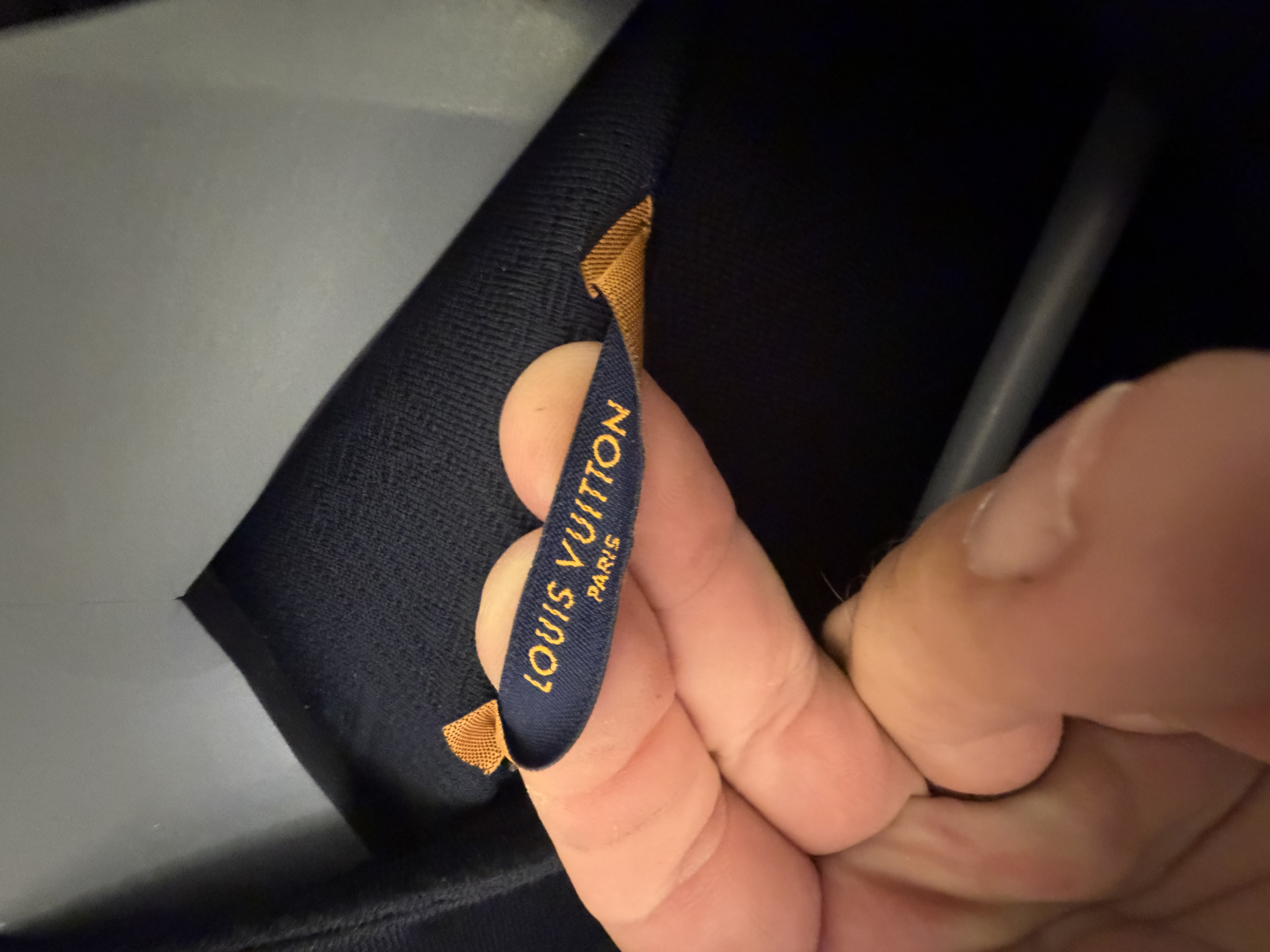 Louis Vuitton Louis Vuitton Navy Monogram Zip-Up Jacket — photograph 2