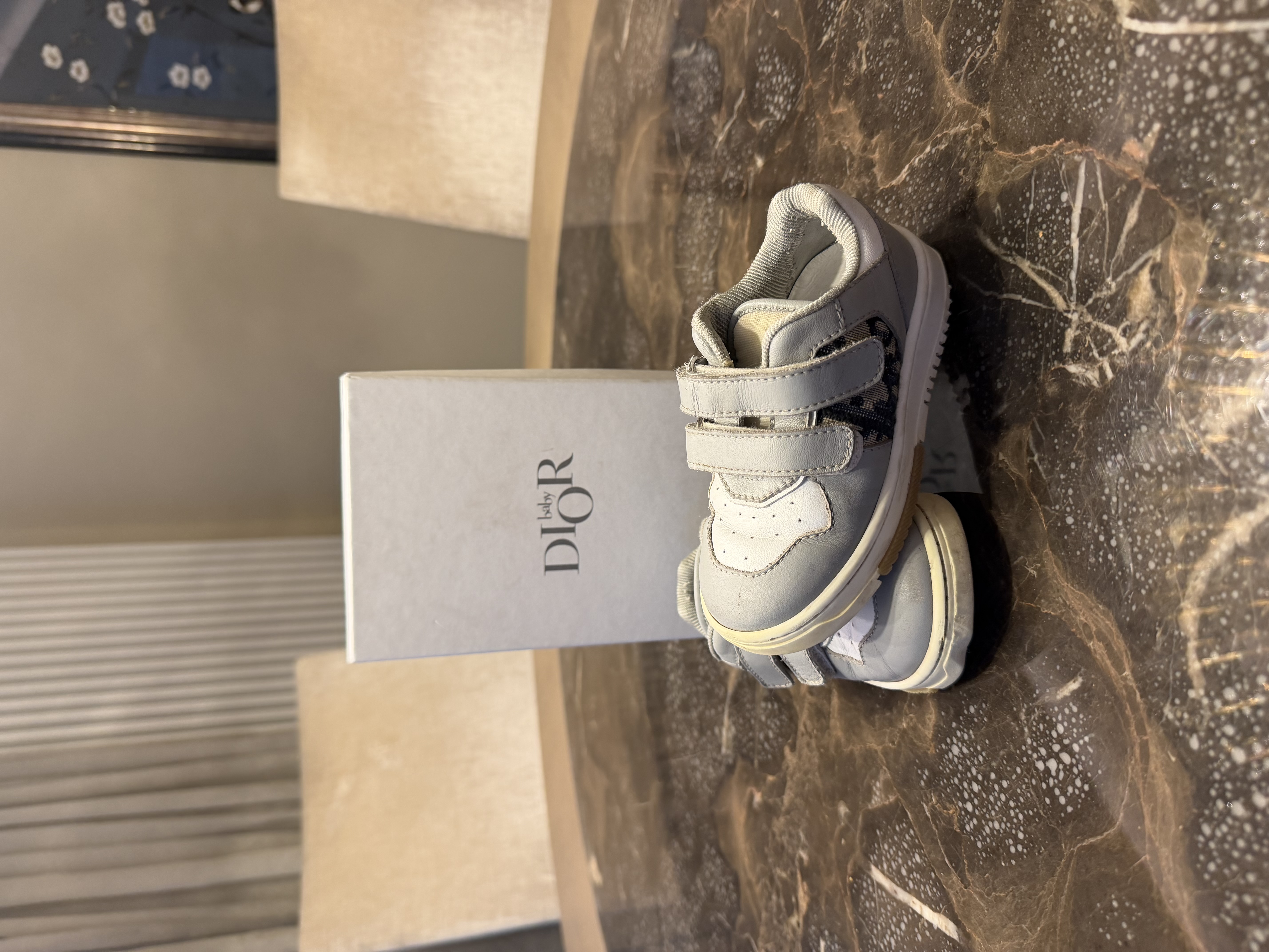 Dior Baby Dior Children's Trainers – Grey & Beige – EU 23