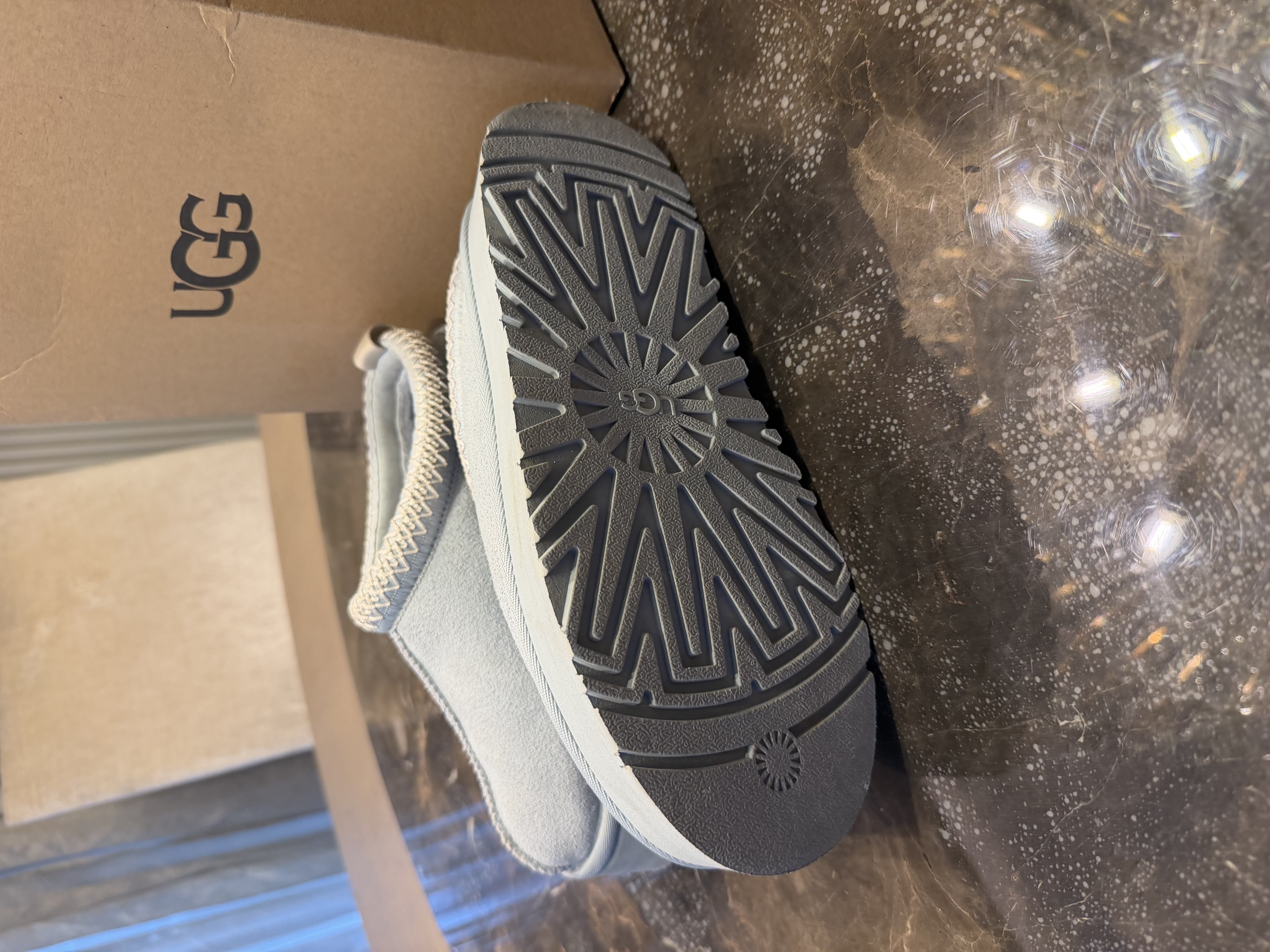 UGG UGG Tazz Platform Suede Slippers – Pale Blue — photograph 6