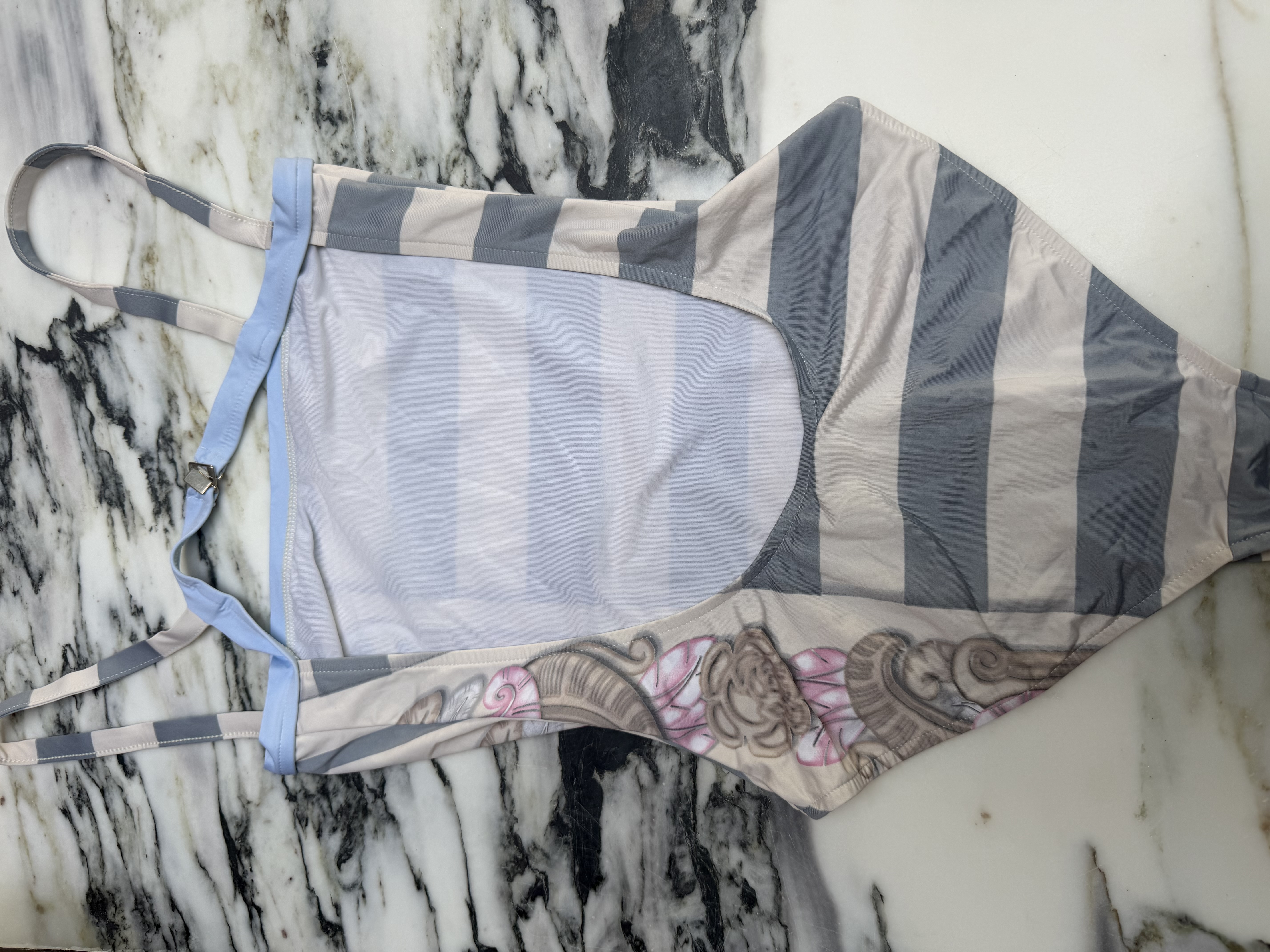 Chanel Chanel Cruise 2009 Striped CC Logo One-Piece Swimsuit — photograph 6