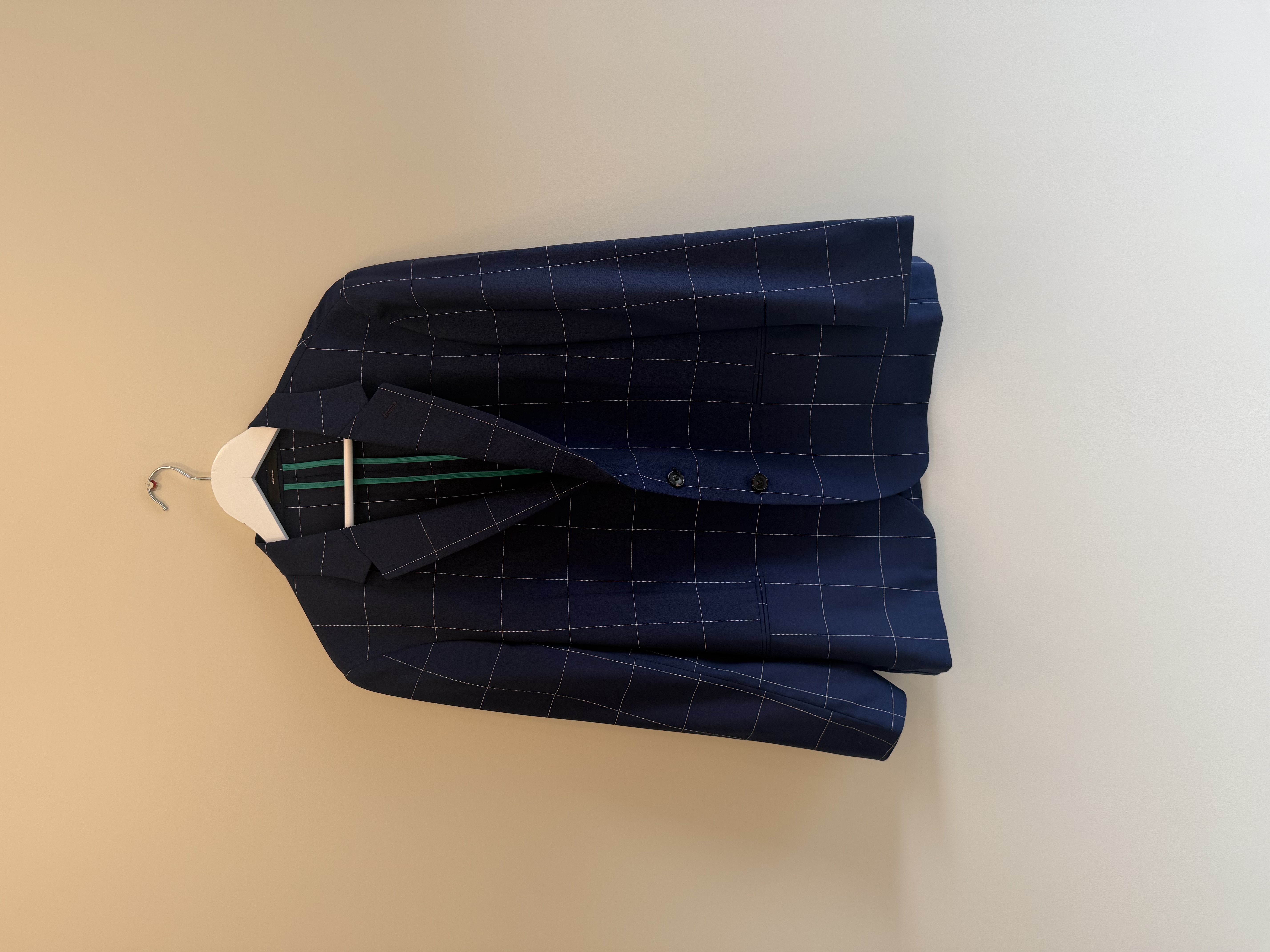 Paul Smith Paul Smith Italian Loro Piana Fabric Navy Windowpane Blazer