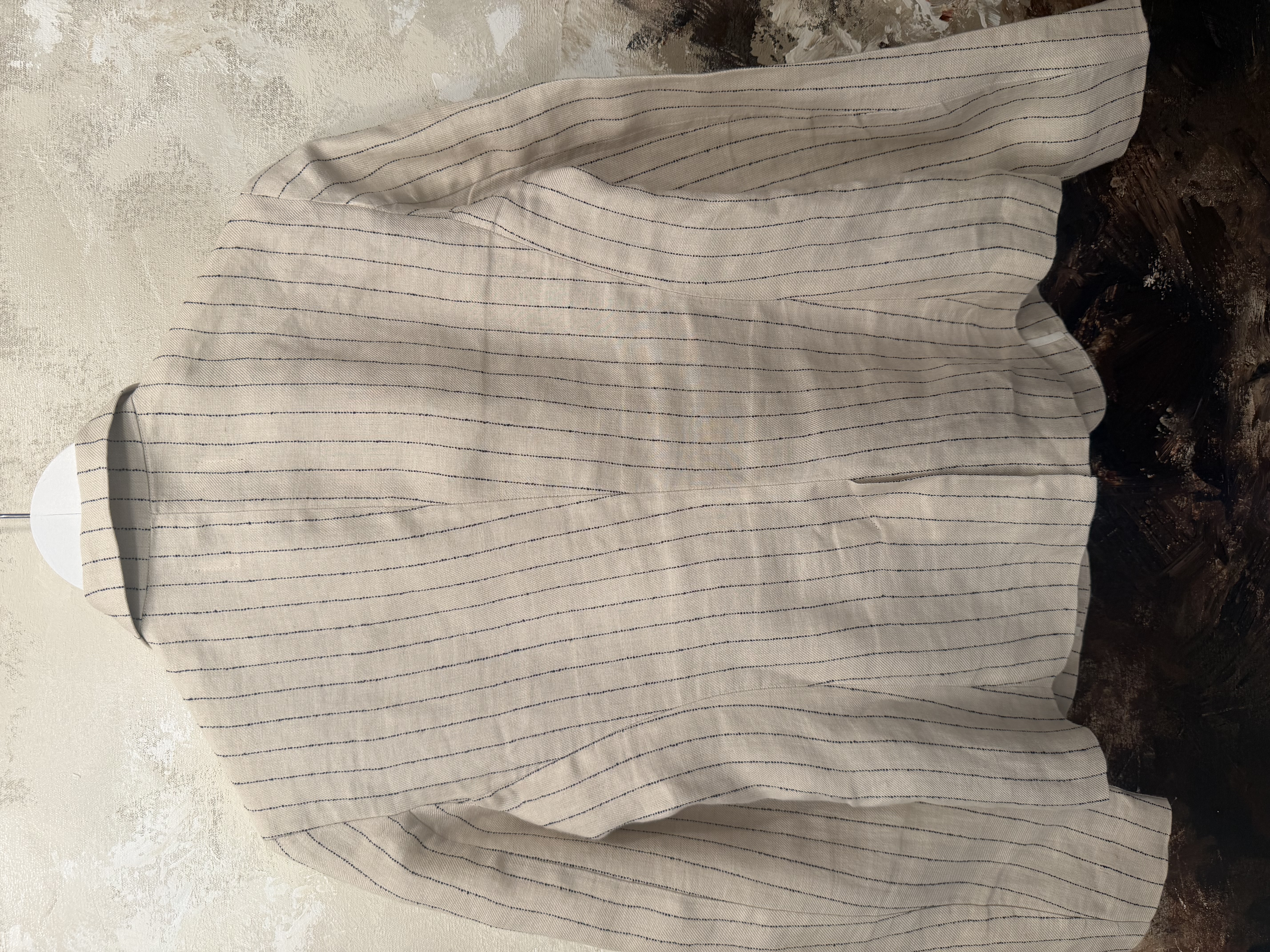 Fabiana Filippi Fabiana Filippi 100% Linen Pinstripe Blazer – UK 12 — photograph 2