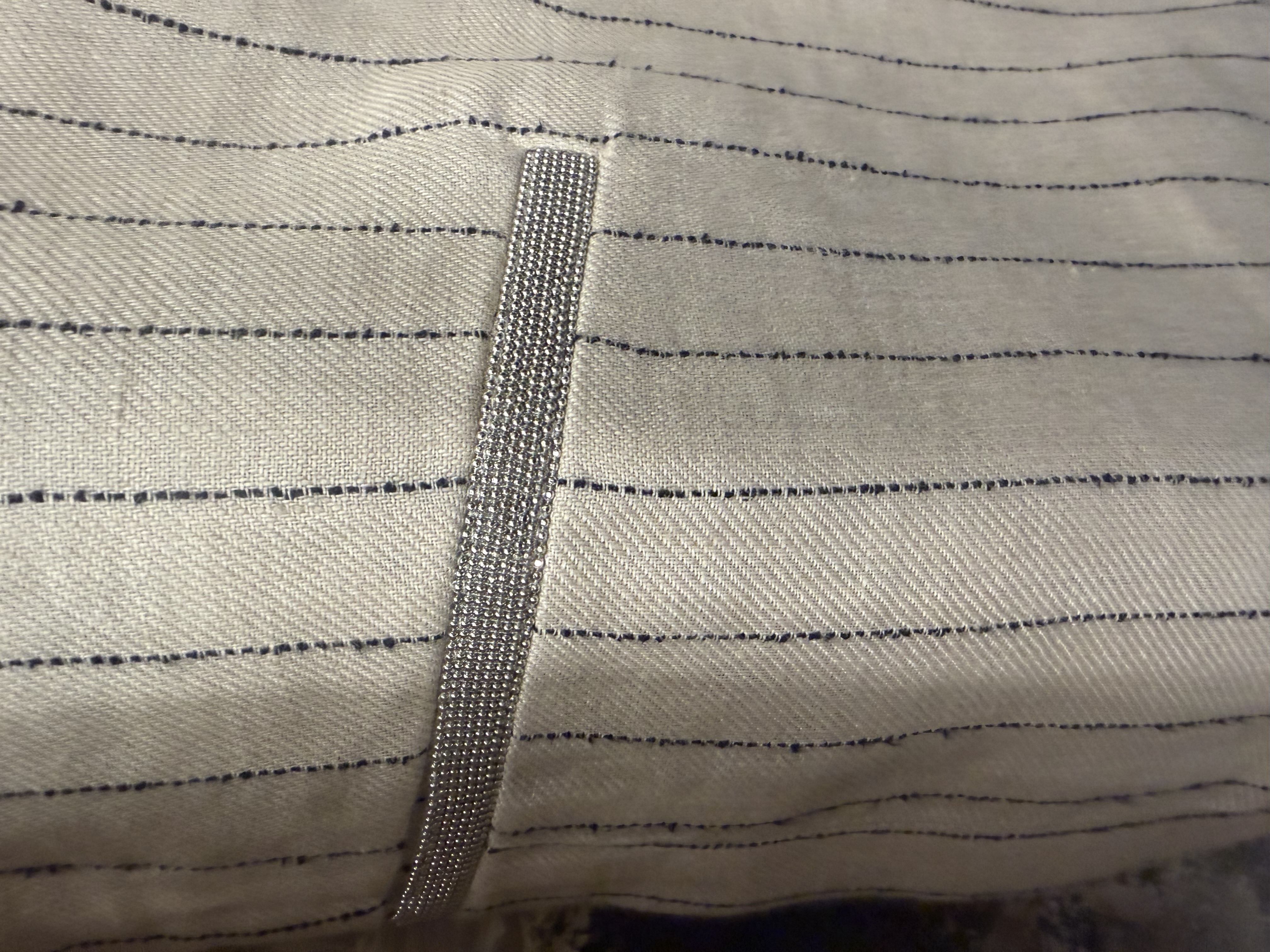 Fabiana Filippi Fabiana Filippi 100% Linen Pinstripe Blazer – UK 12 — photograph 3
