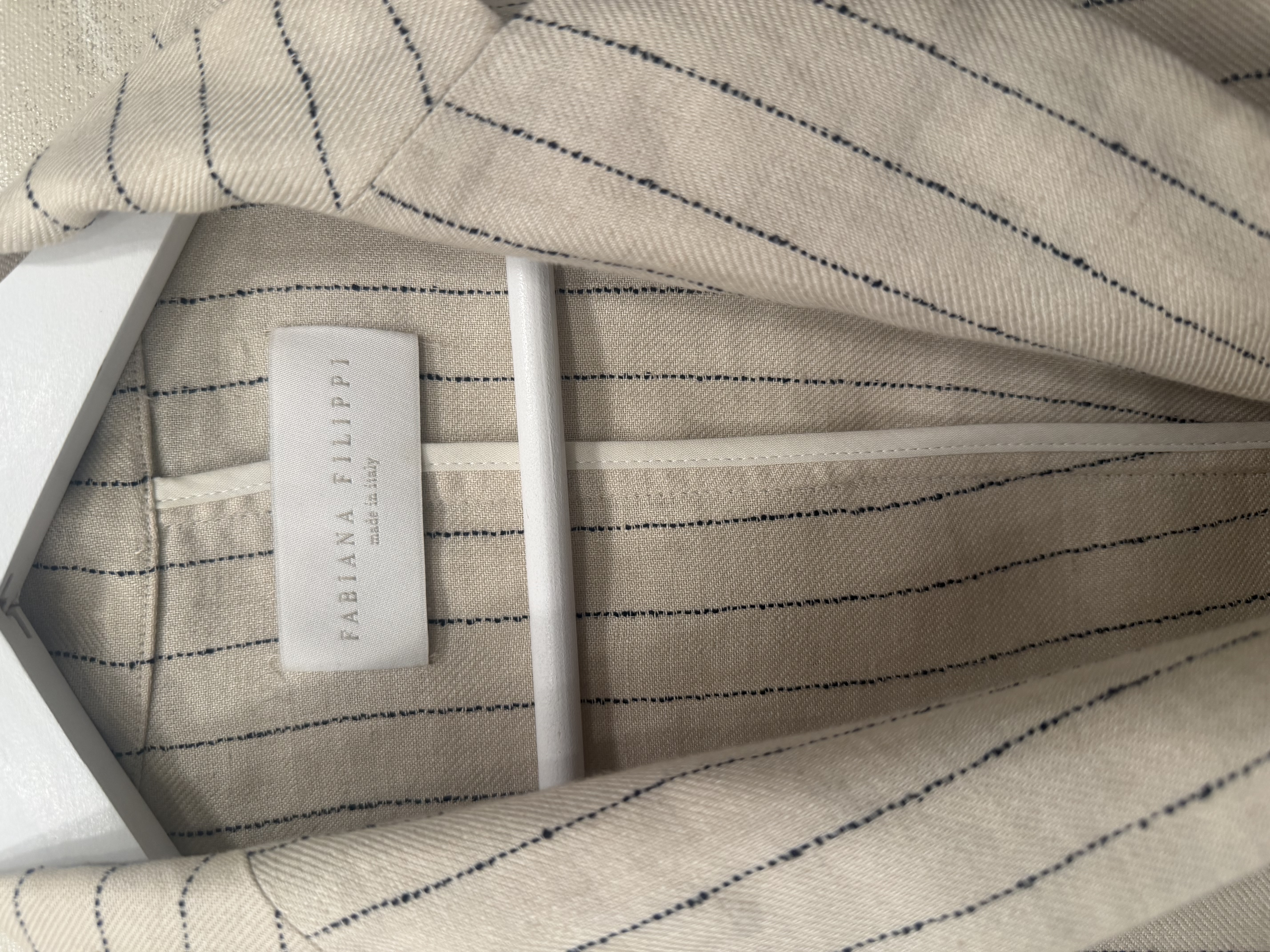 Fabiana Filippi Fabiana Filippi 100% Linen Pinstripe Blazer – UK 12 — photograph 4