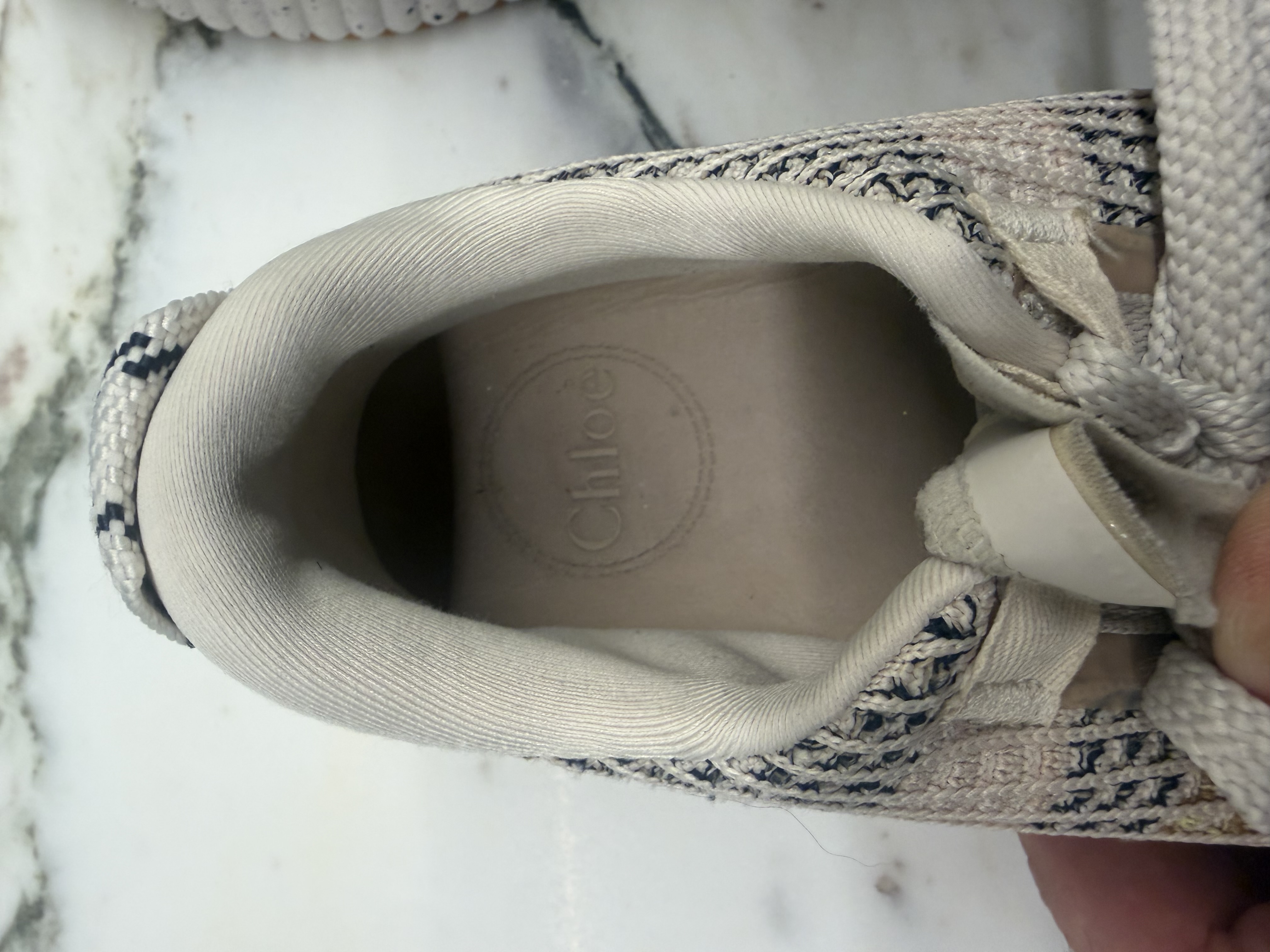 Chloé Chloé Nama Platform Trainers – Beige Cream — photograph 4