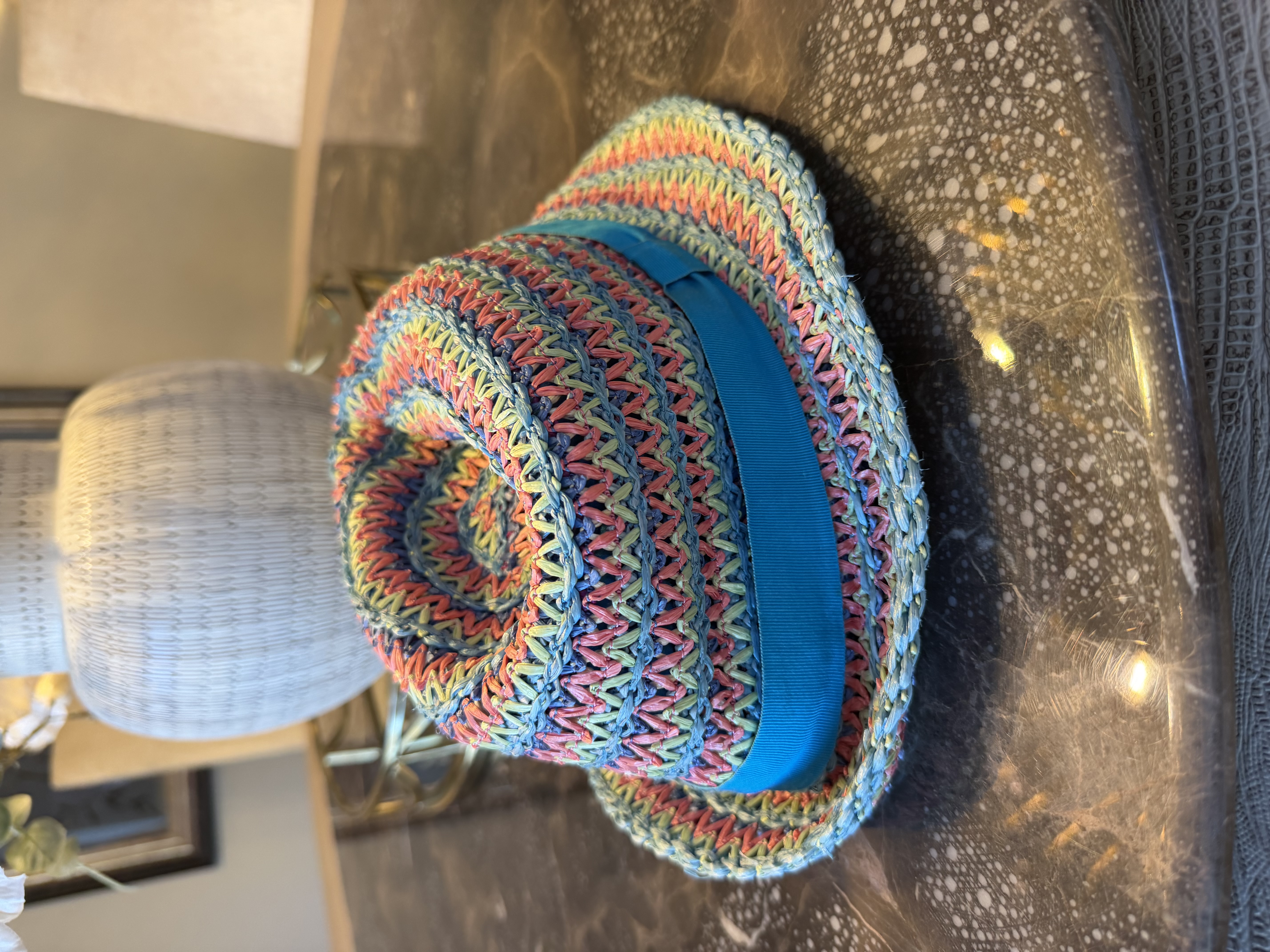 Missoni Missoni Mare Multicolour Woven Straw Hat Size M — photograph 3