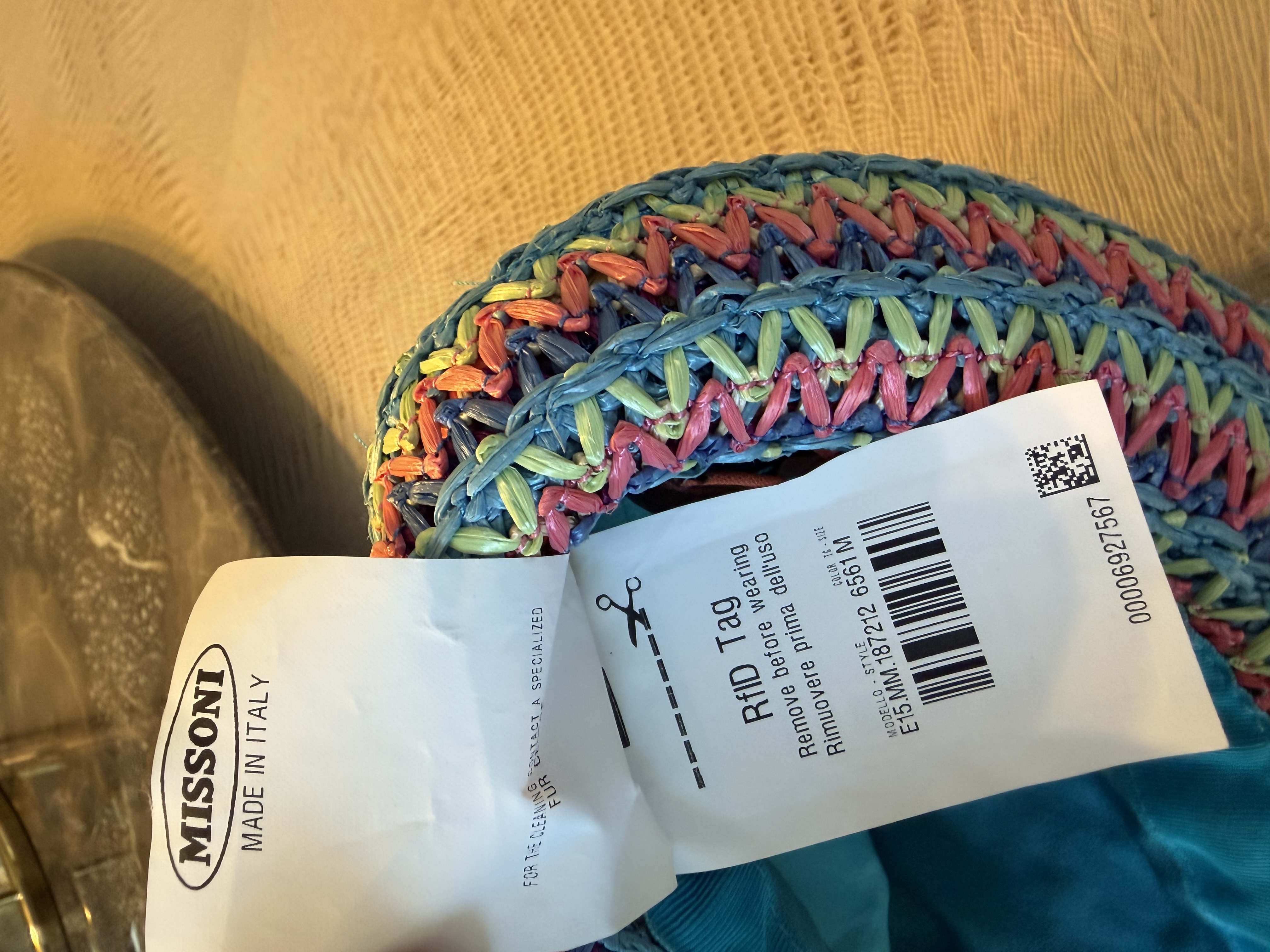 Missoni Missoni Mare Multicolour Woven Straw Hat Size M — photograph 7