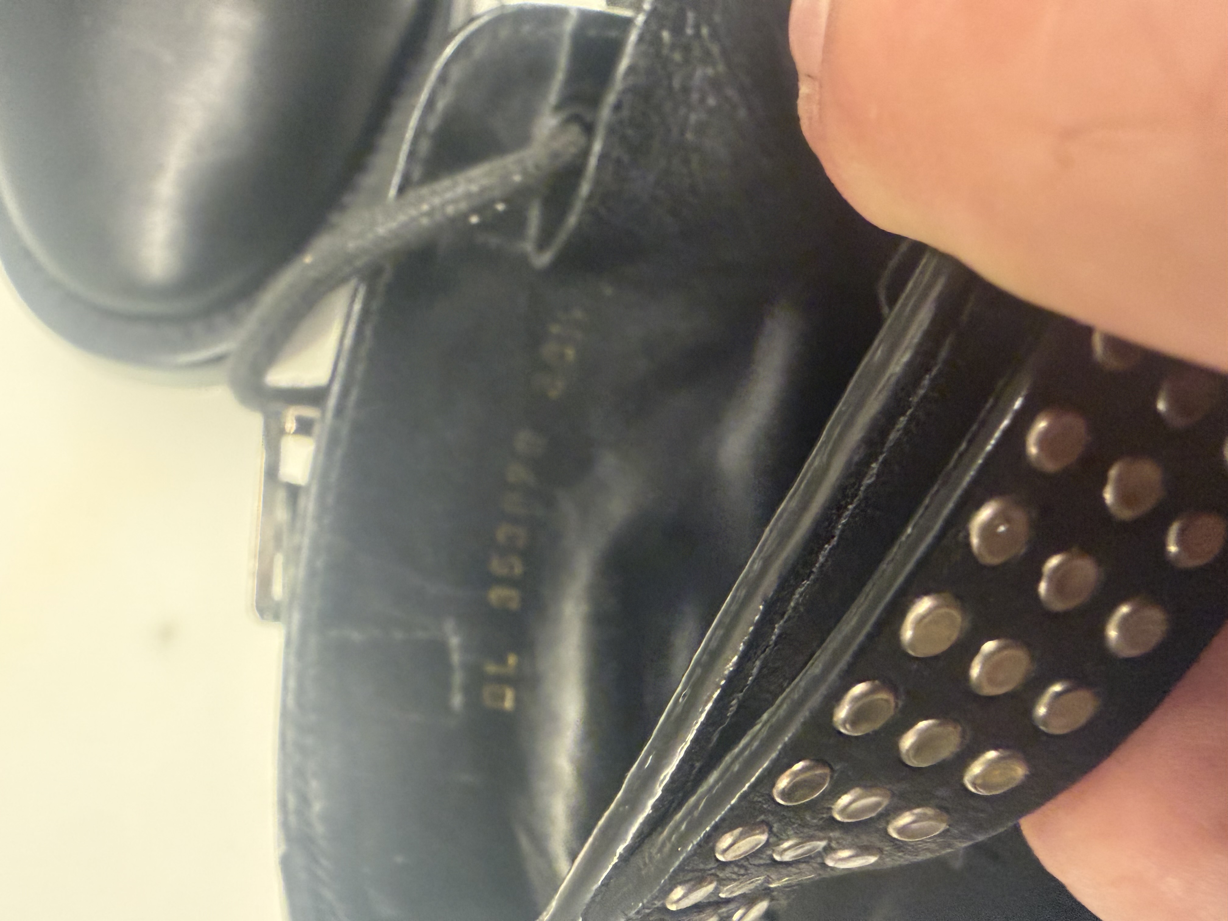 Saint Laurent Saint Laurent Paris Black Leather Studded Buckle Ankle Boots EU 36.5 — photograph 7