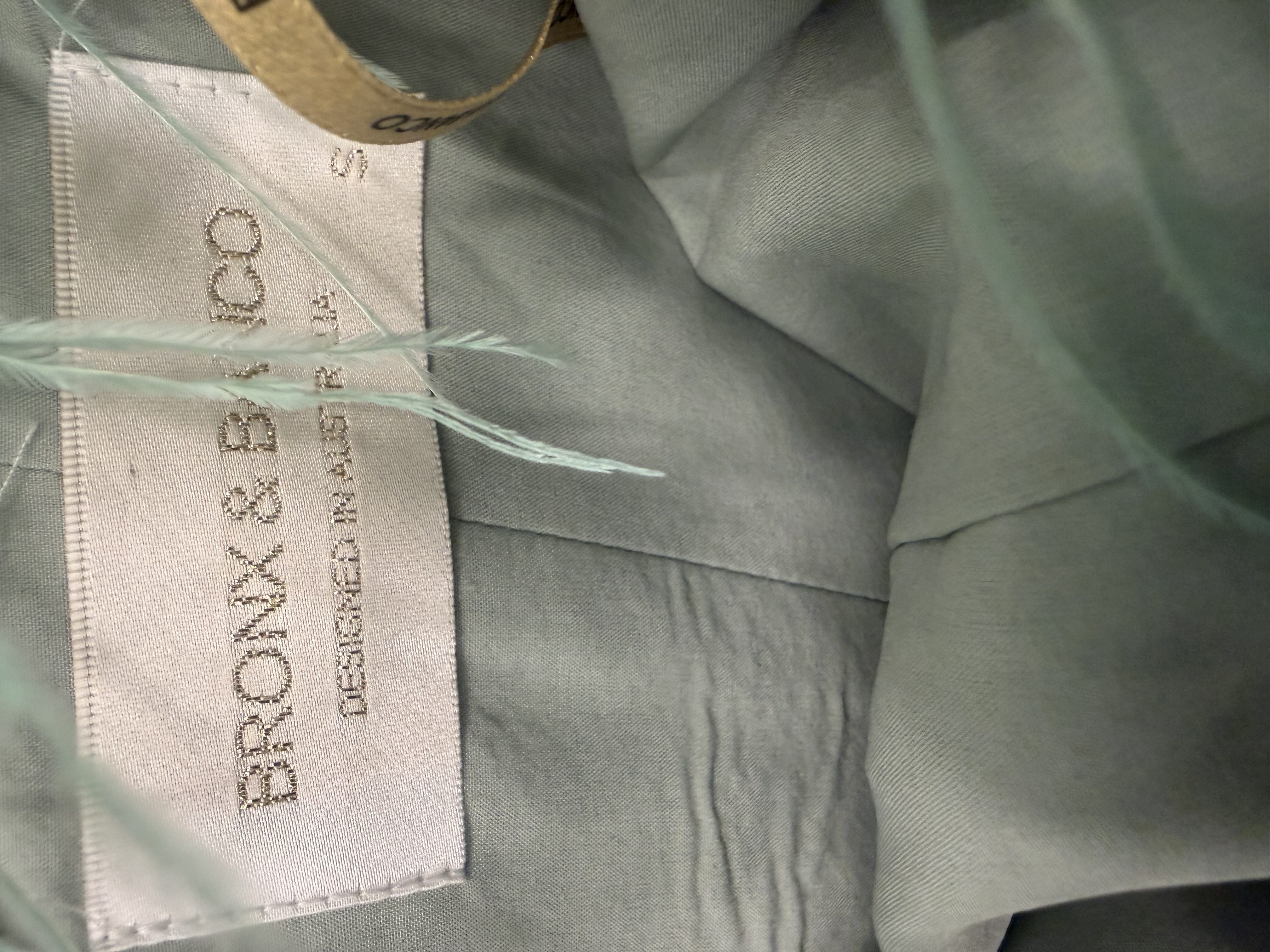 Bronx & Banco Bronx & Banco Mint Green Ostrich Feather Strapless Jumpsuit UK 8 — photograph 4